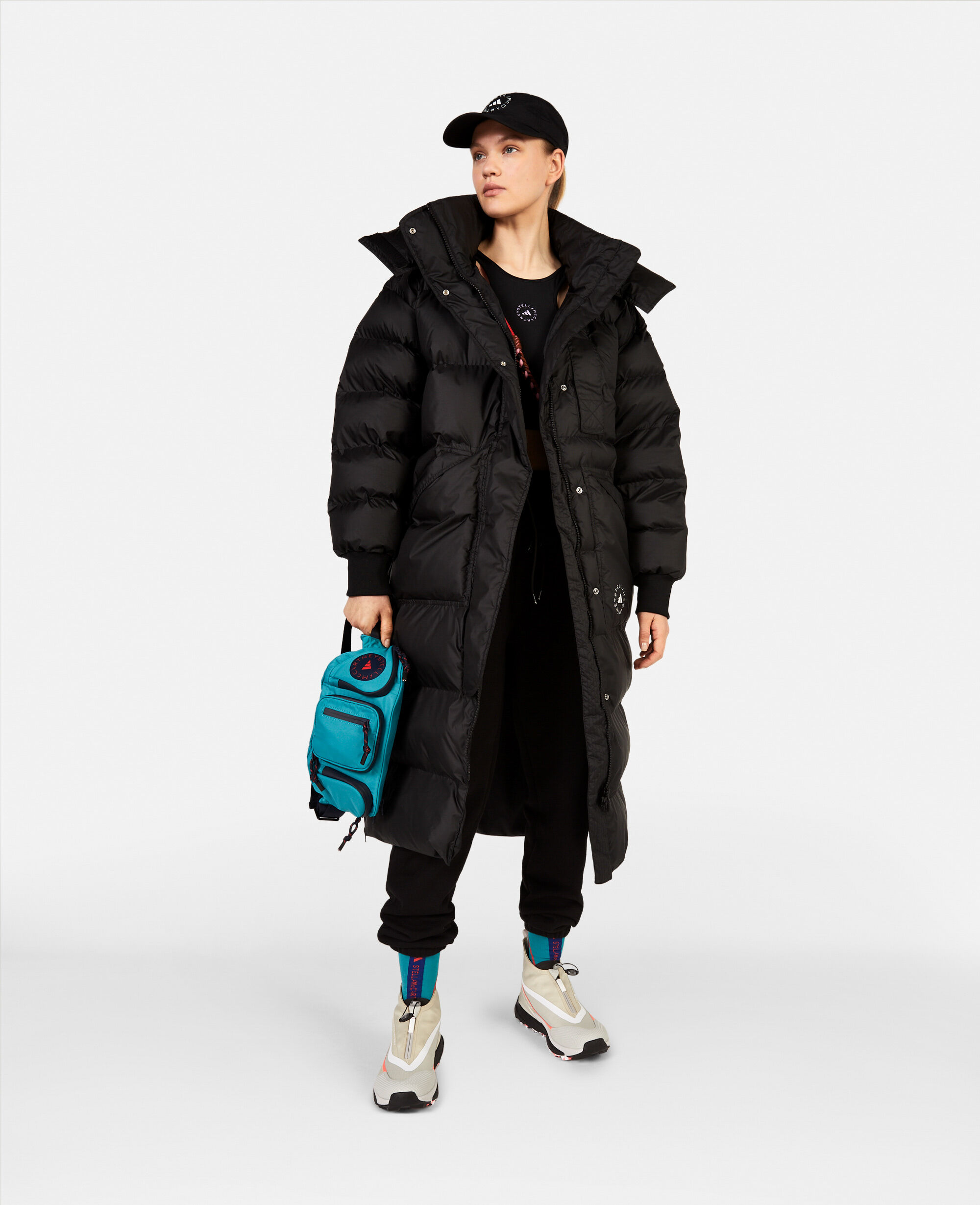 Women Black TrueNature Long Padded Coat | Stella McCartney GB