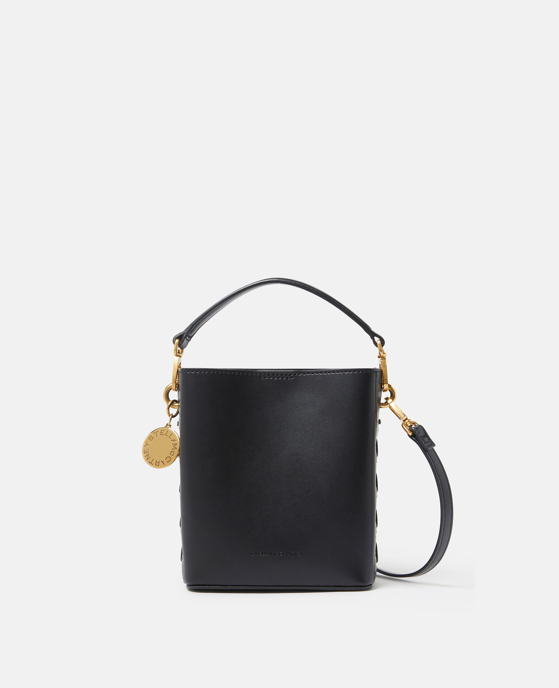Sac seau tressé-Noir-large image number 0