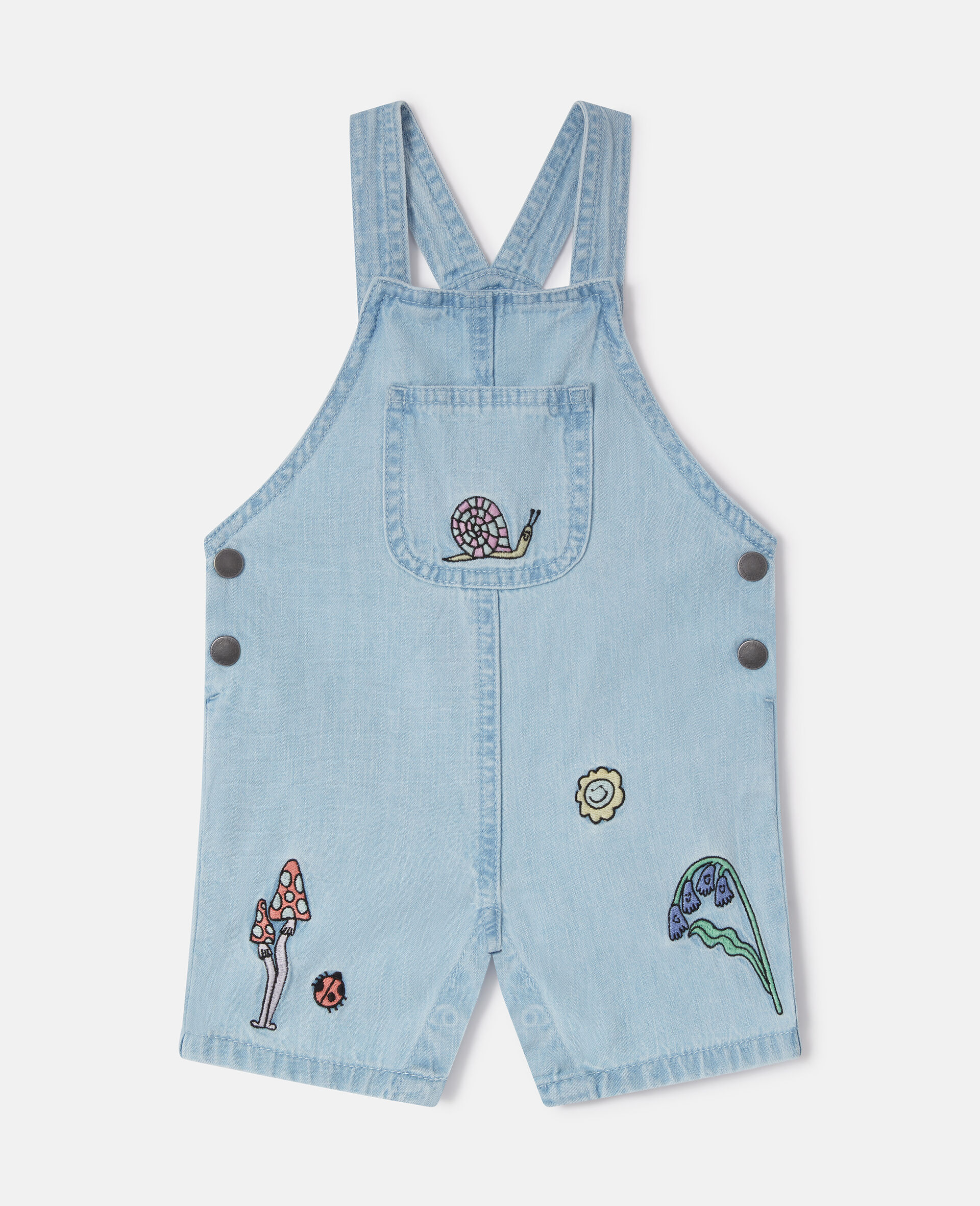 Woodland Friends Denim Dungarees -Blue-large image number 0
