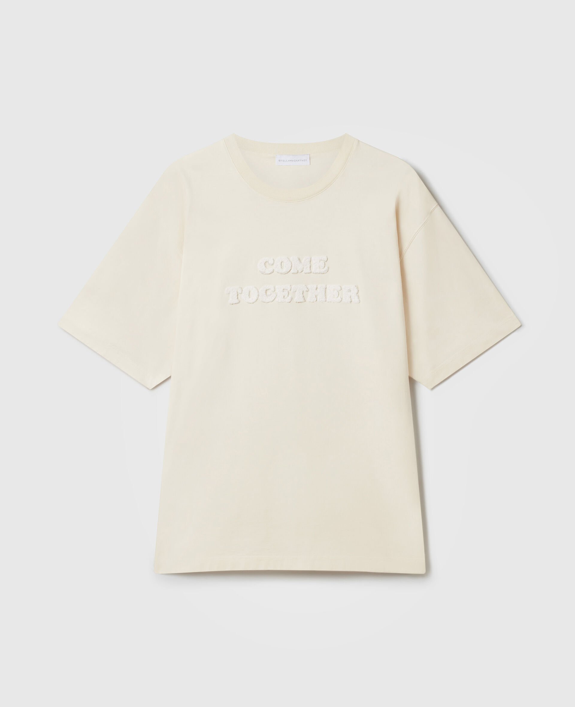 Come Together Slogan T-Shirt-Cream-medium