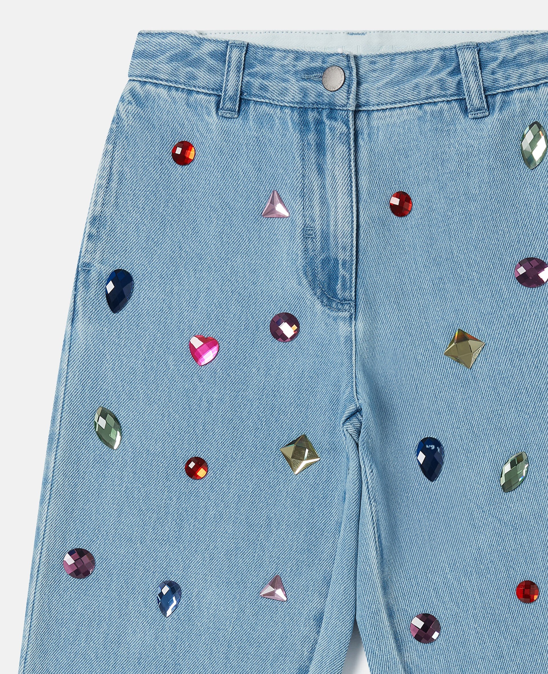 Jewel Embroidered Denim Jeans-Blue-large Jewel Embroidered Denim Jeans-Blue-large image number 1