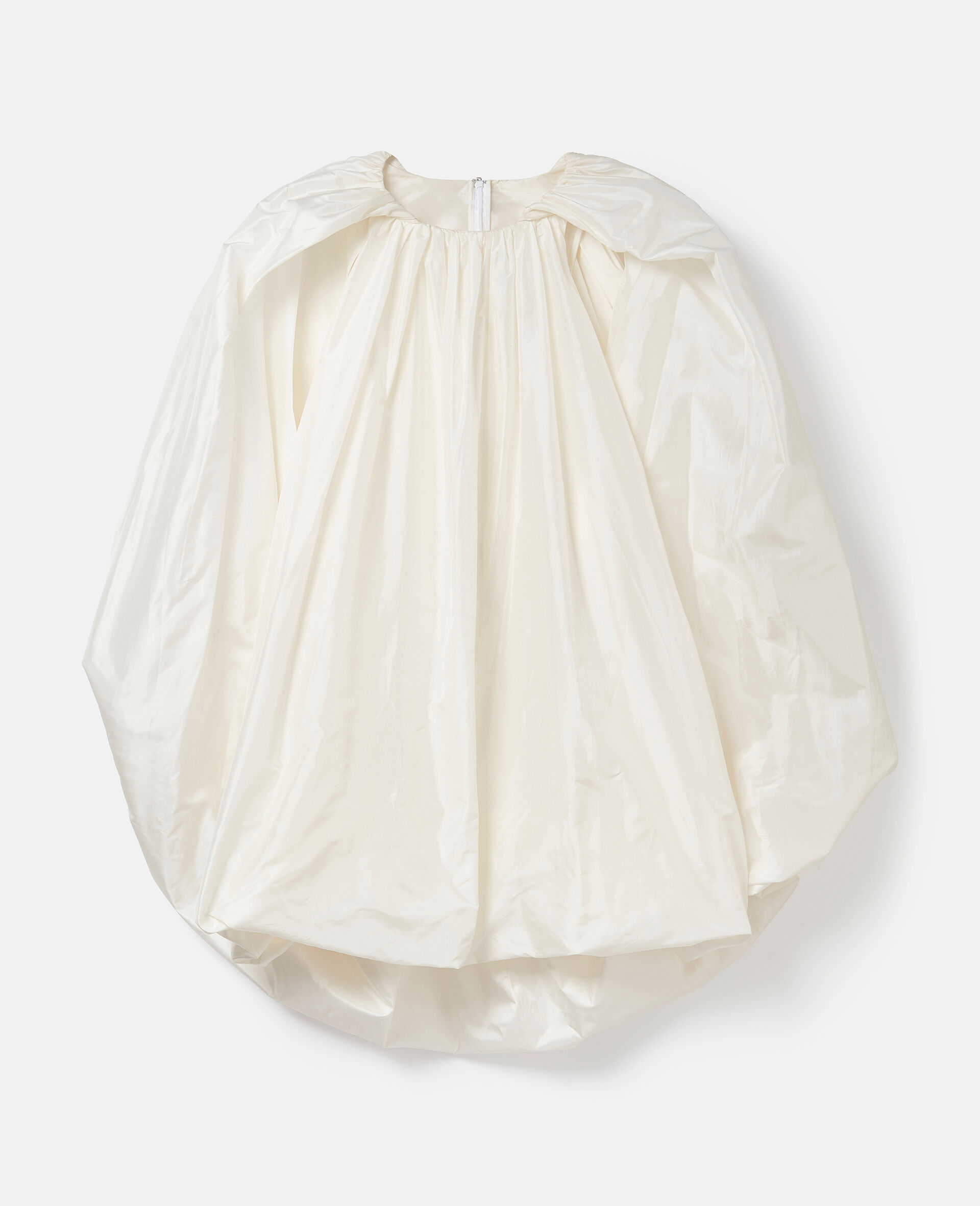 Sleeveless Cape Mini Dress-White-medium