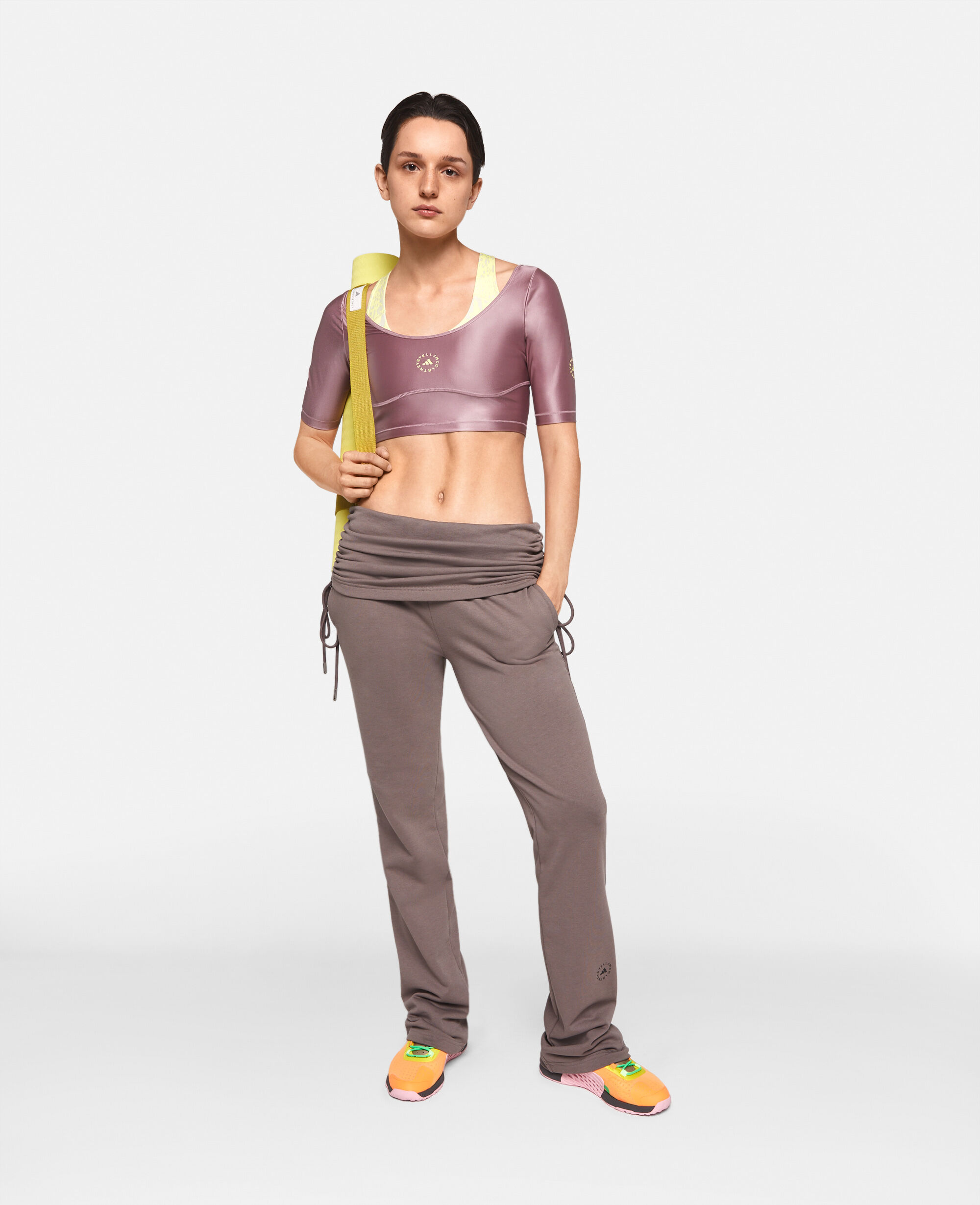 Adidas originals high neck cropped shop sweat in khaki