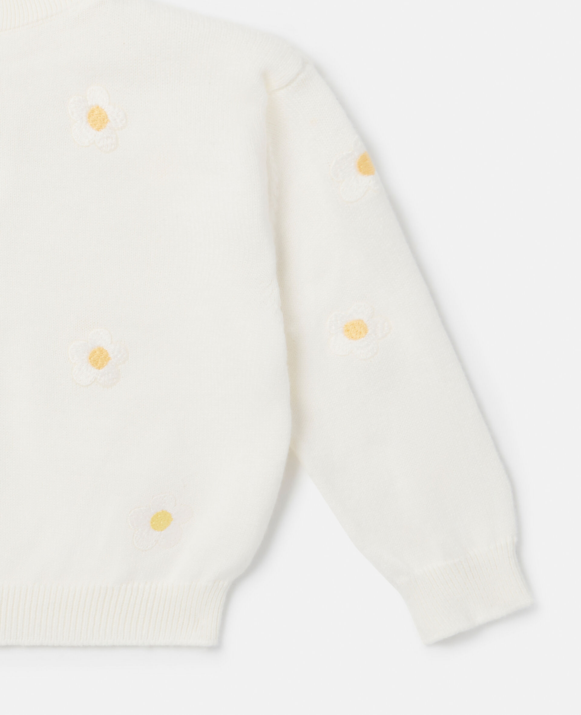 Kids White Daisy Embroidery Cardigan Stella McCartney CA