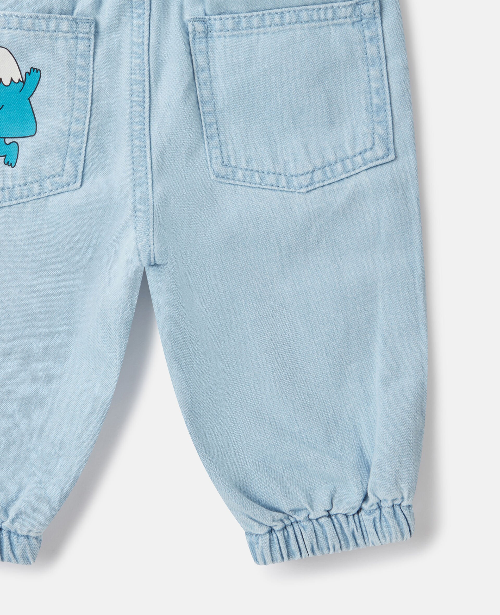 Earth Friends Graphic Jeans Joggers-Blue-large image number 3