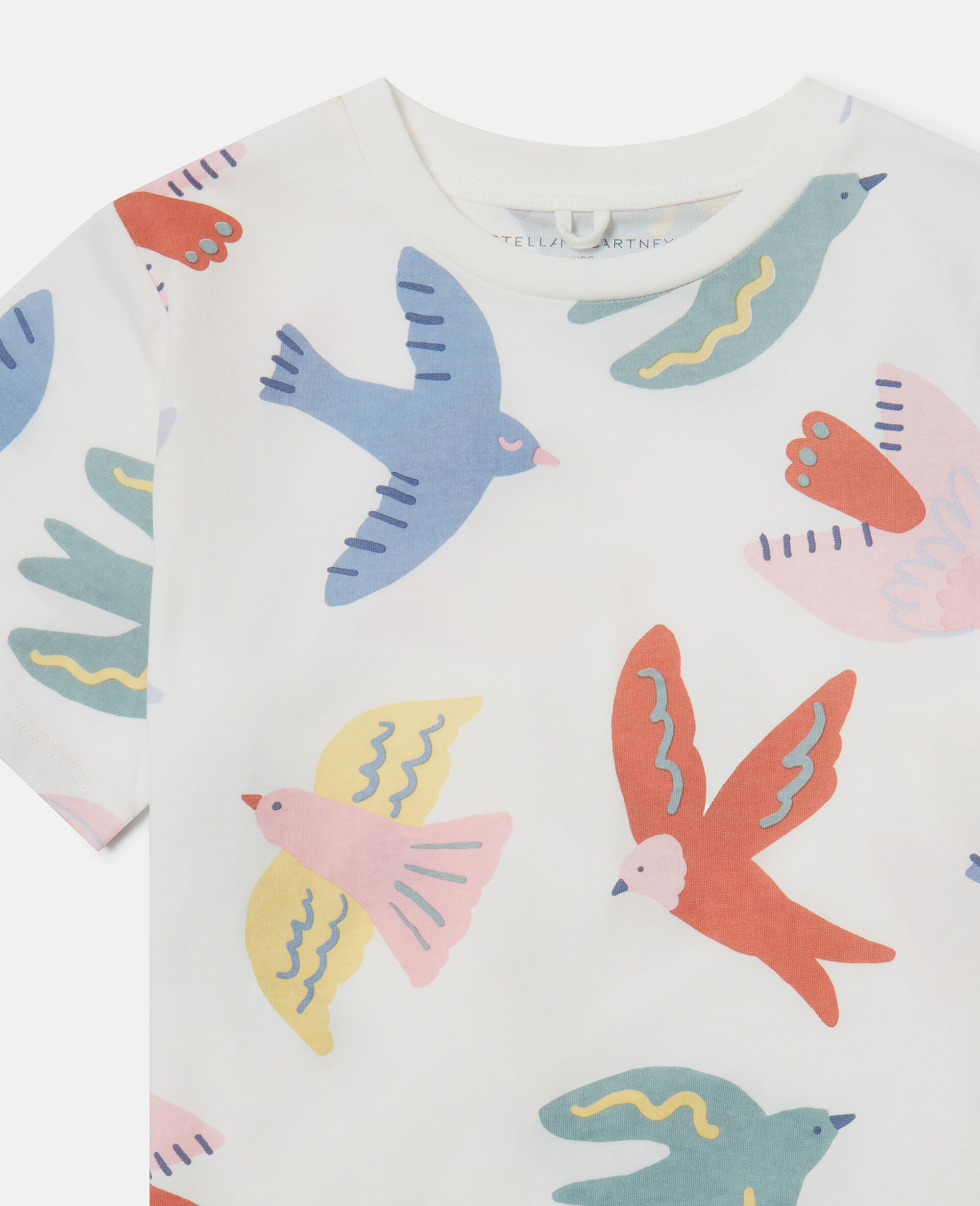 Dove Print T-Shirt-White-medium