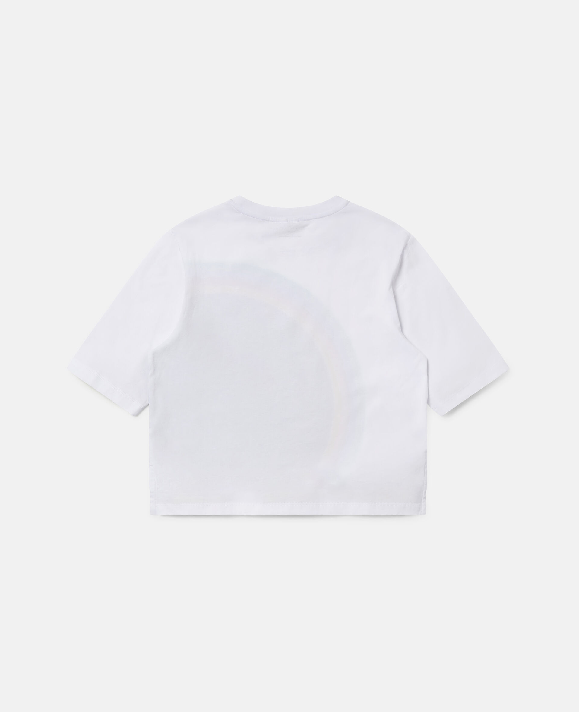 T-shirt de sport oversize à rayures et logo -Blanc-large image number 3
