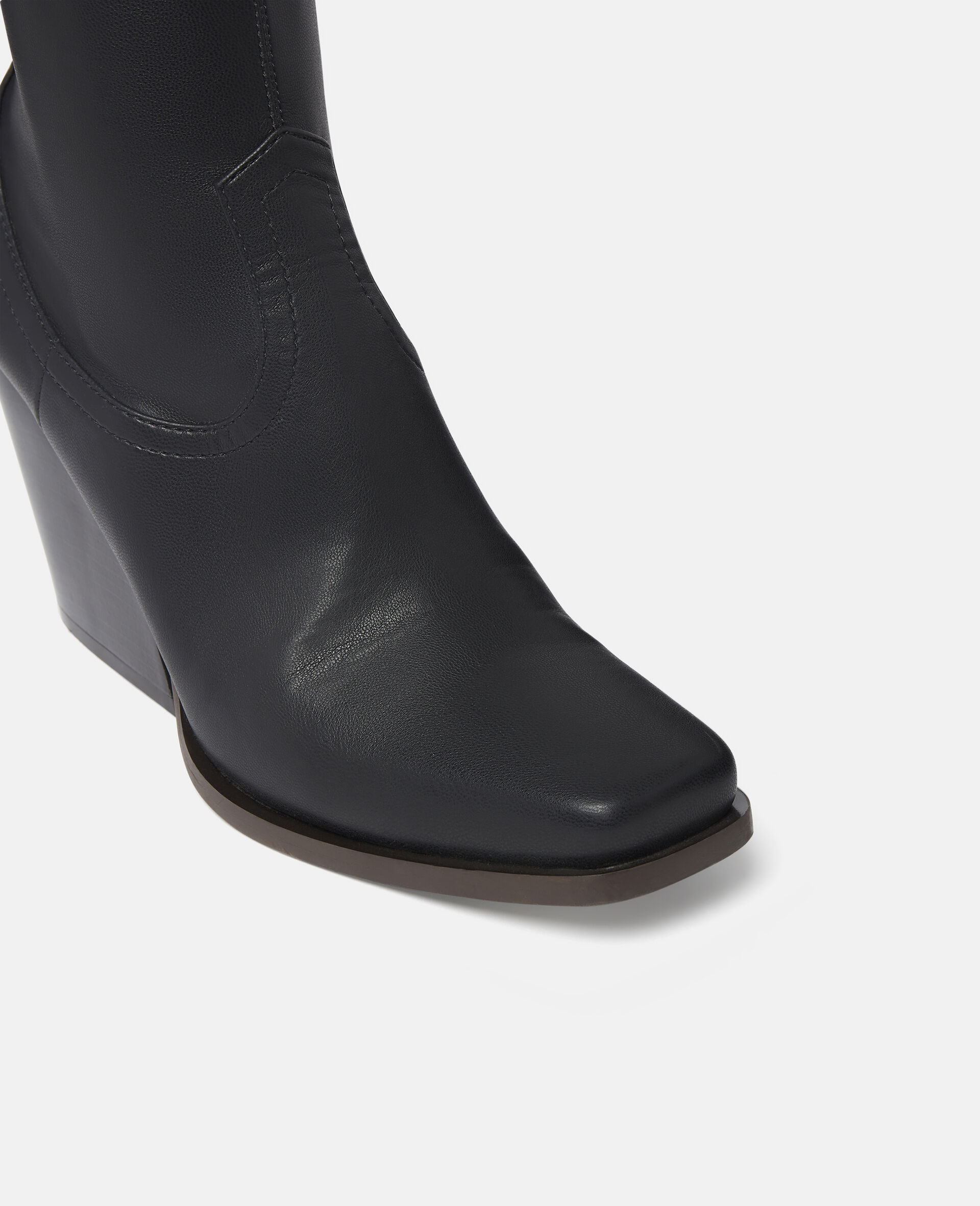 Cowboy Ankle Boots-Black-large image number 3