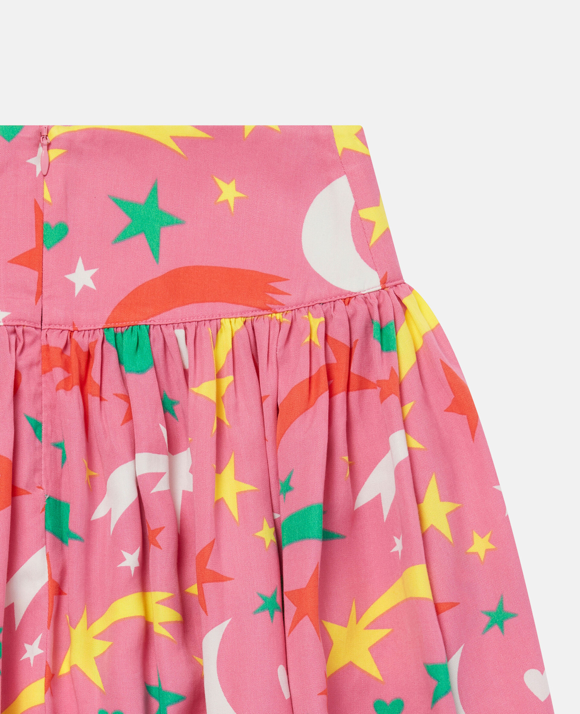 Shooting Star Print Twill Skirt-Pink-large image number 3