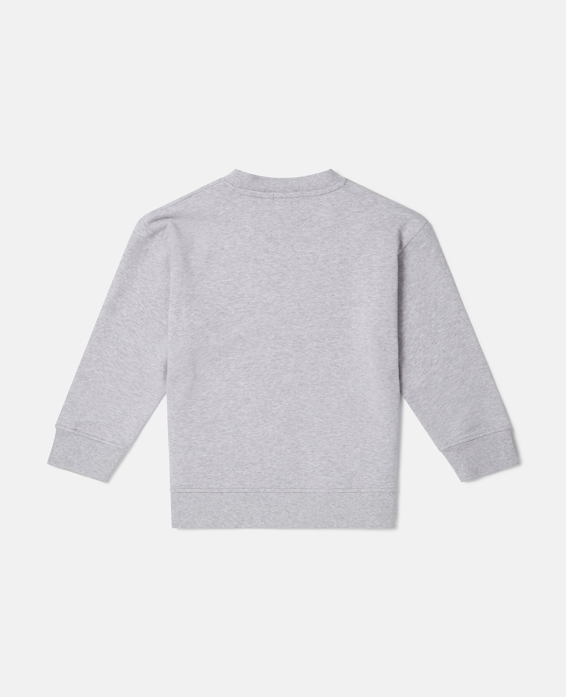 Circular Logo Embroidery Sweatshirt-Grey-large image number 2