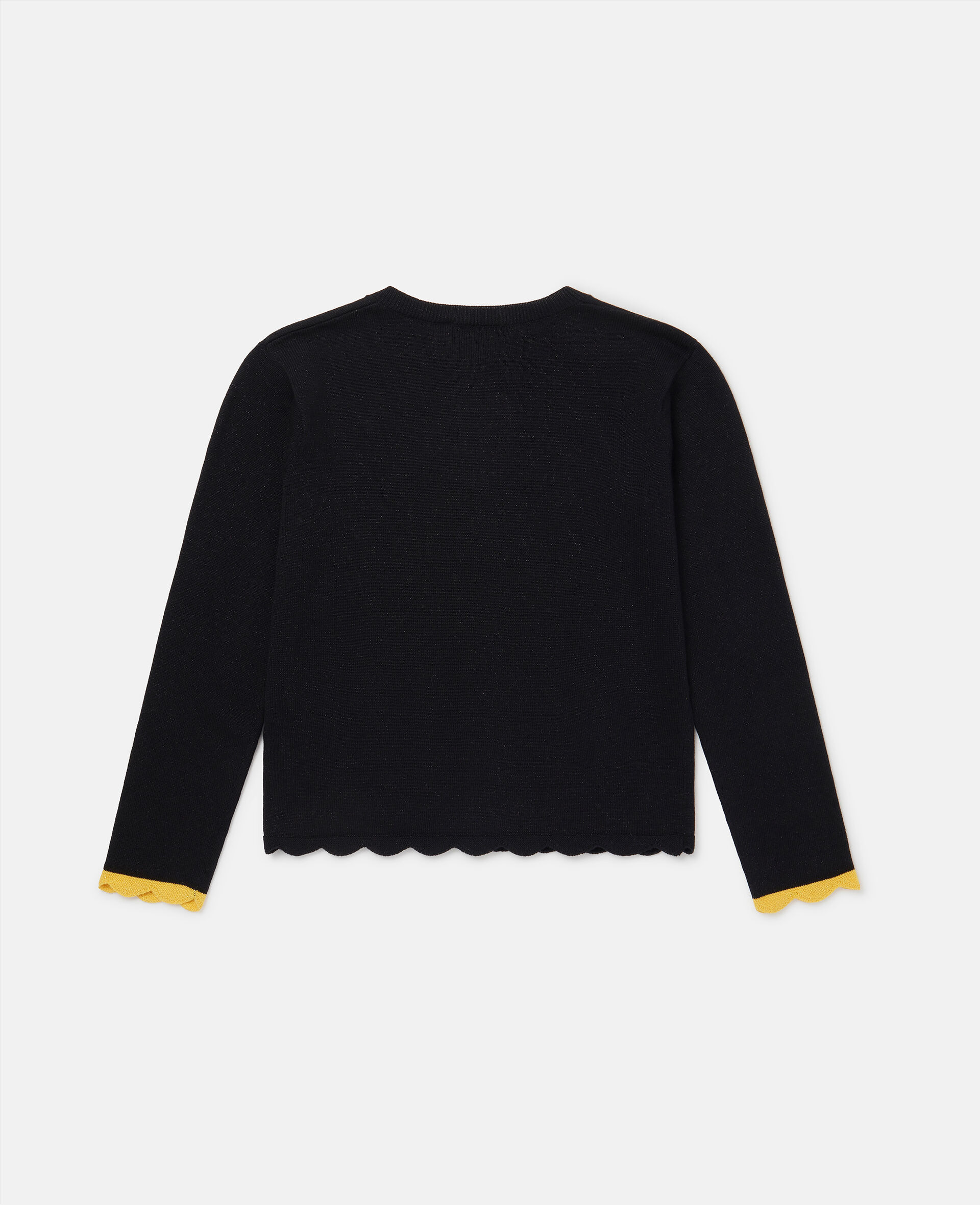 彩虹图案开衫-黑色-large image number 2