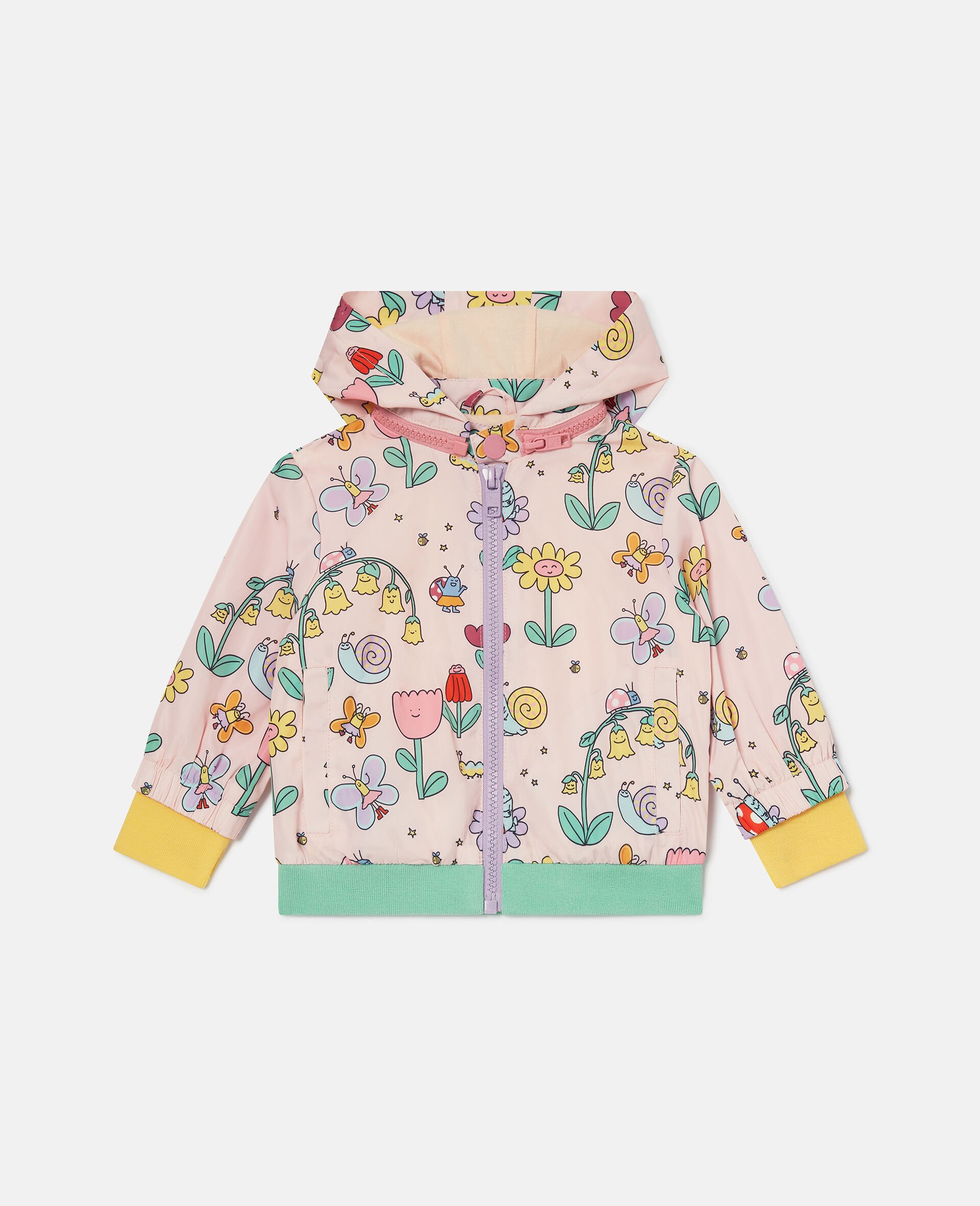 花卉印花连帽雨衣-Multicolored-medium