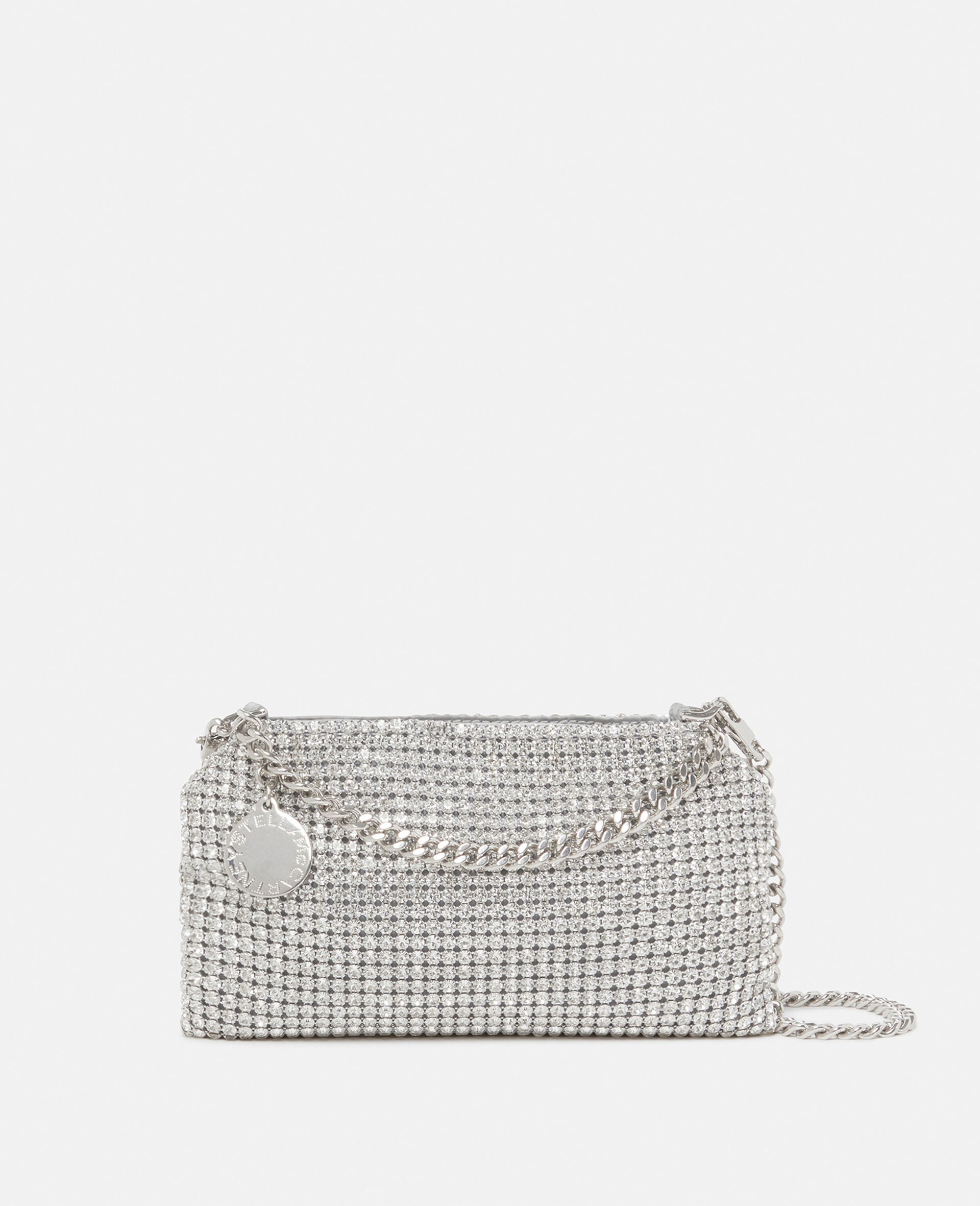 Falabella Crystal Mesh Crossbody Bag-Silver-large image number 0