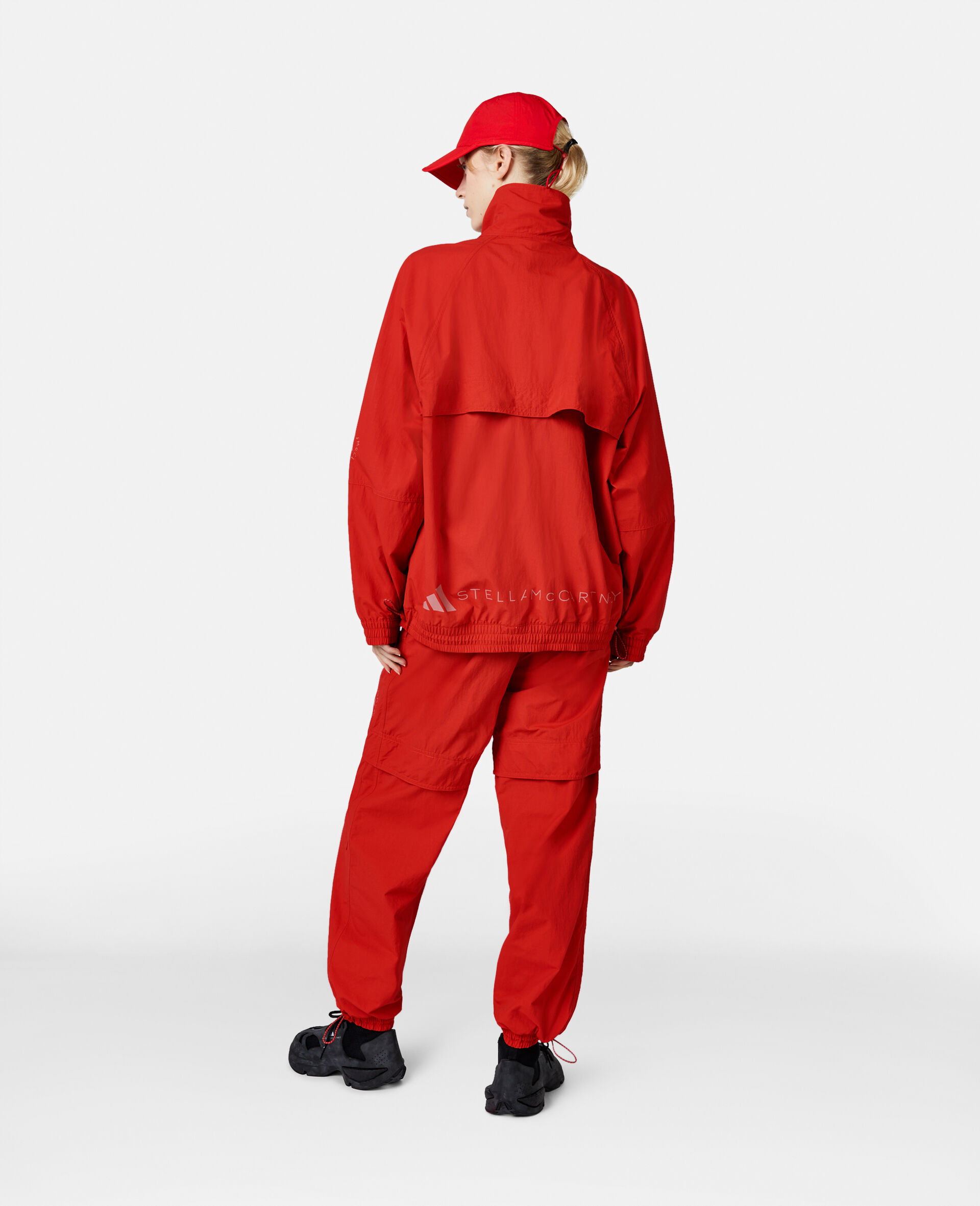 TrueCasuals Woven Track Jacket-Red-large image number 2