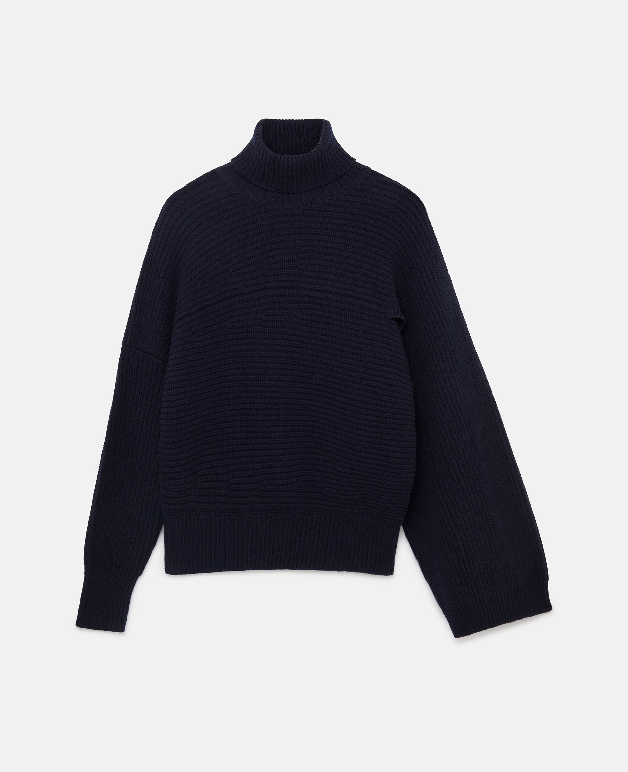 Women Ink Rib Knit Regenerated Cashmere Cape Jumper Stella