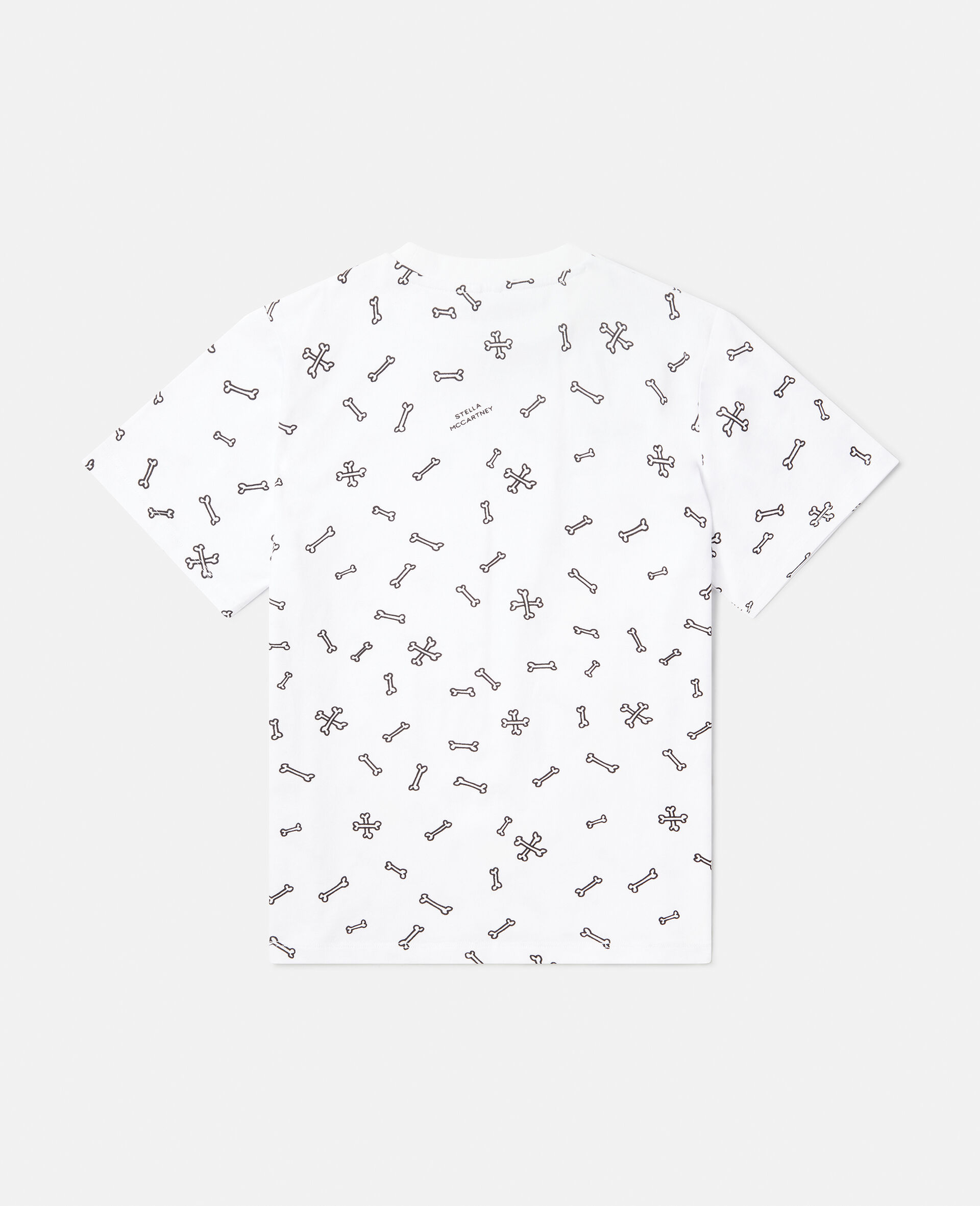 Bones Print T-Shirt-White-large image number 2