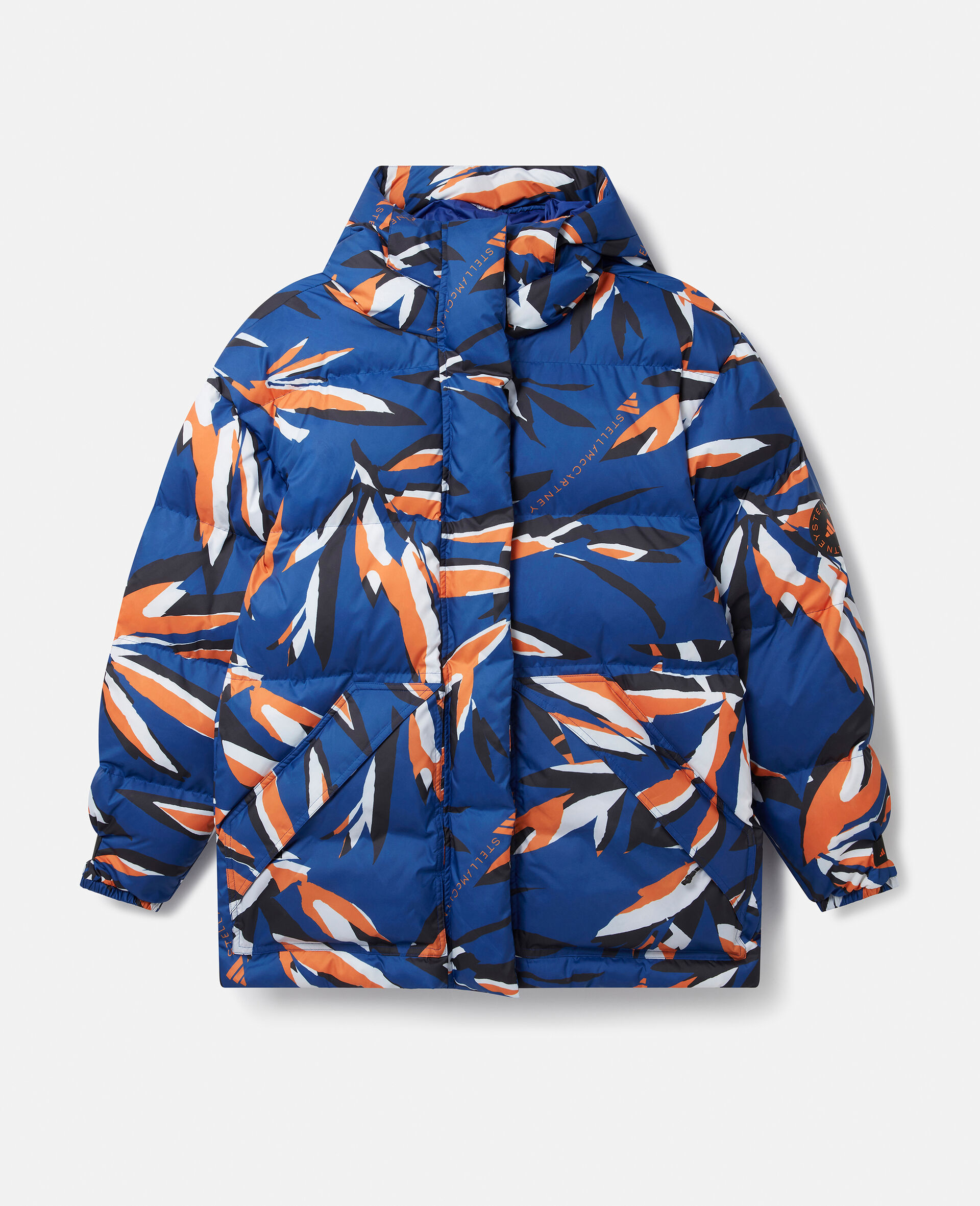 adidas By Stella McCartney Fleece Jacquard Winter Jacket in Blue