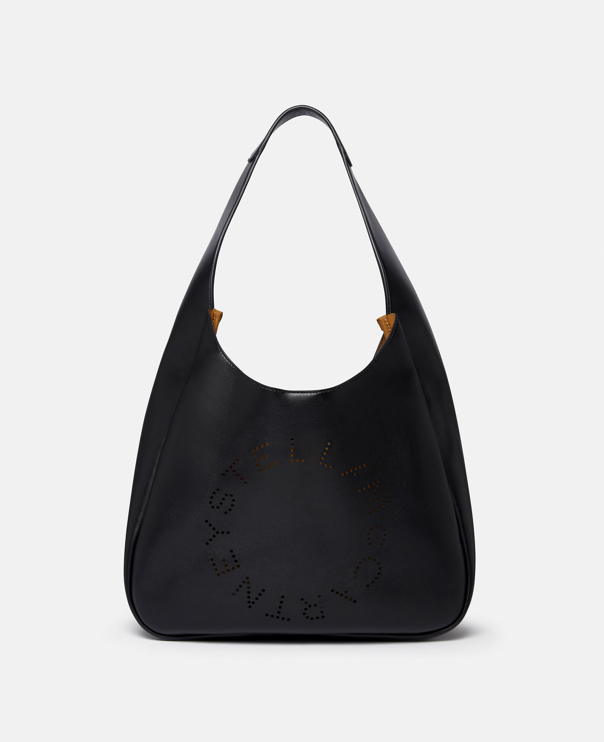 Women Pitch Black Logo Slouchy Hobo Tote Bag | Stella