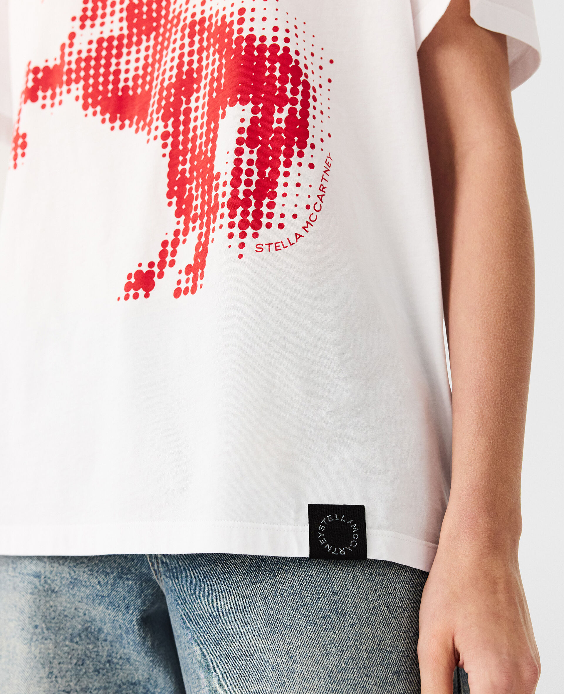 Airbrushed Horse Graphic T-Shirt-White-large image number 2