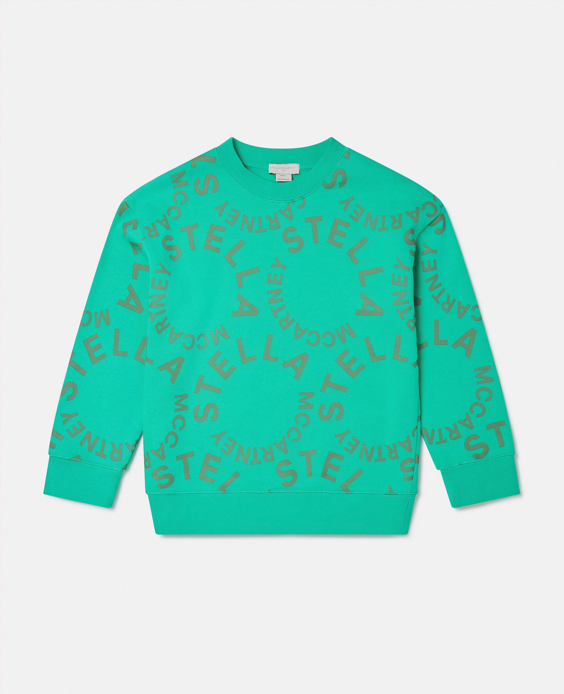 Sweat shirt &agrave; logo circulaire-Vert-large image number 0