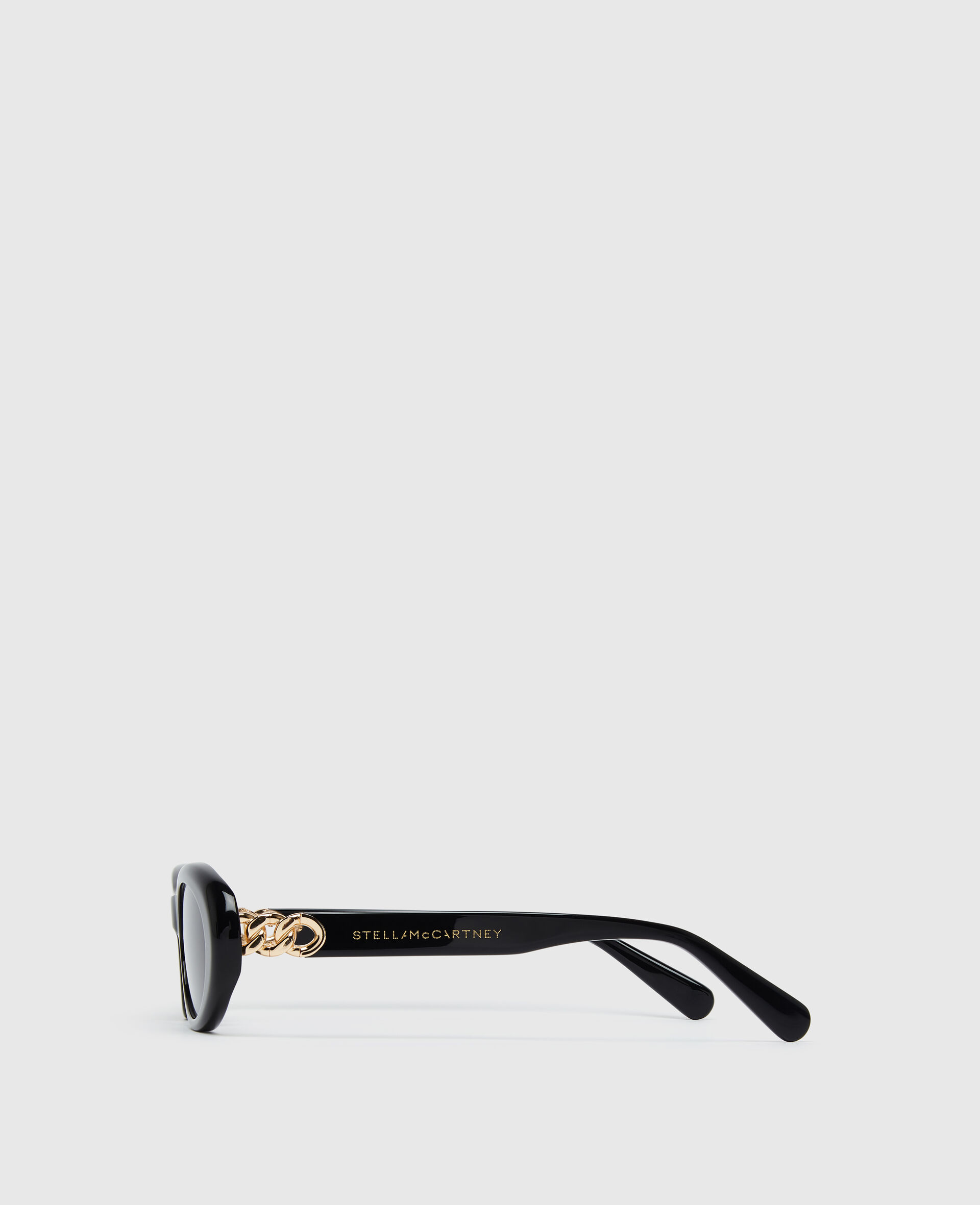 Logo Oval Sunglasses-Black-medium