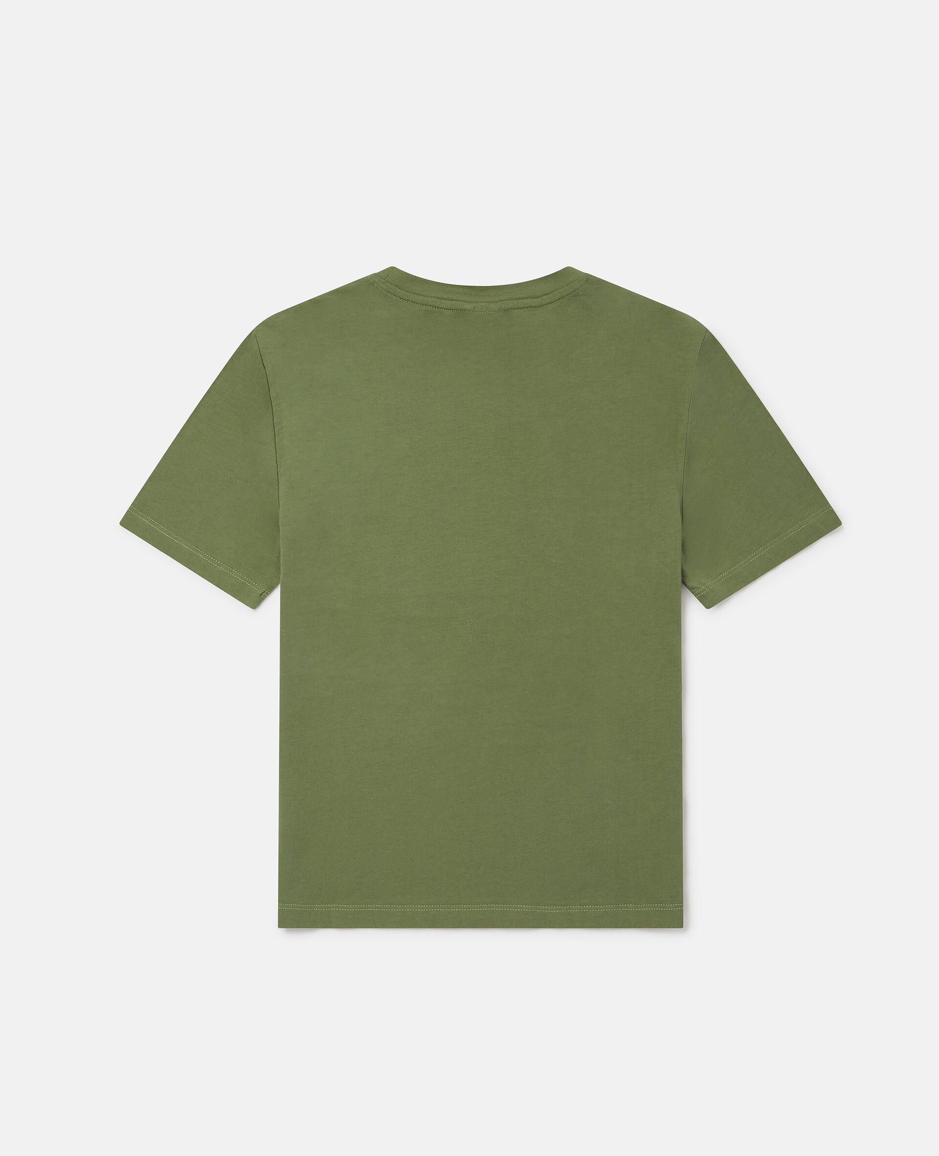 Logo Smudge Print T-Shirt-Green-large image number 2