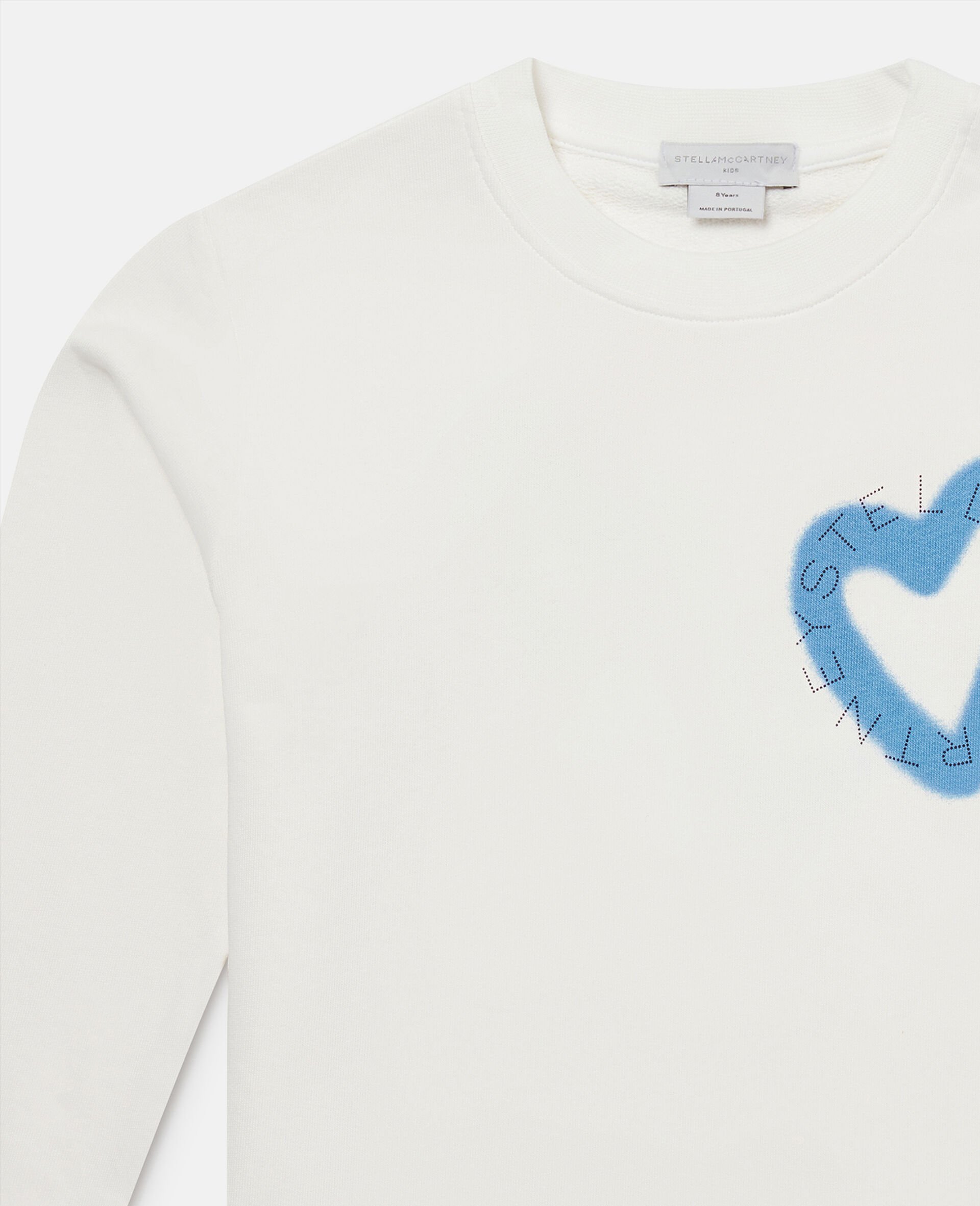 Graffiti Heart Graphic Sweatshirt-Cream-large image number 1