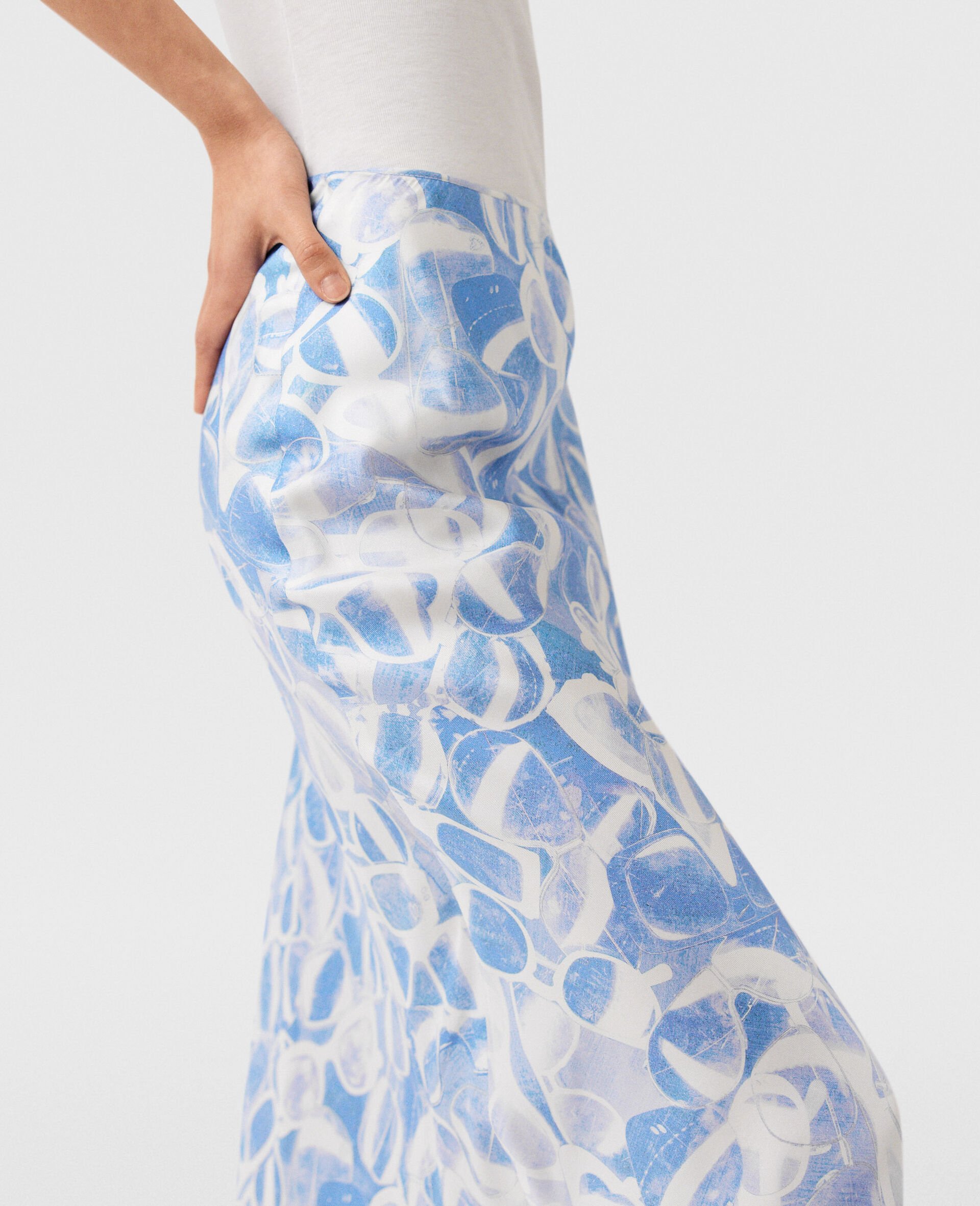 Sunglasses Print Maxi Skirt-Blue-large image number 3