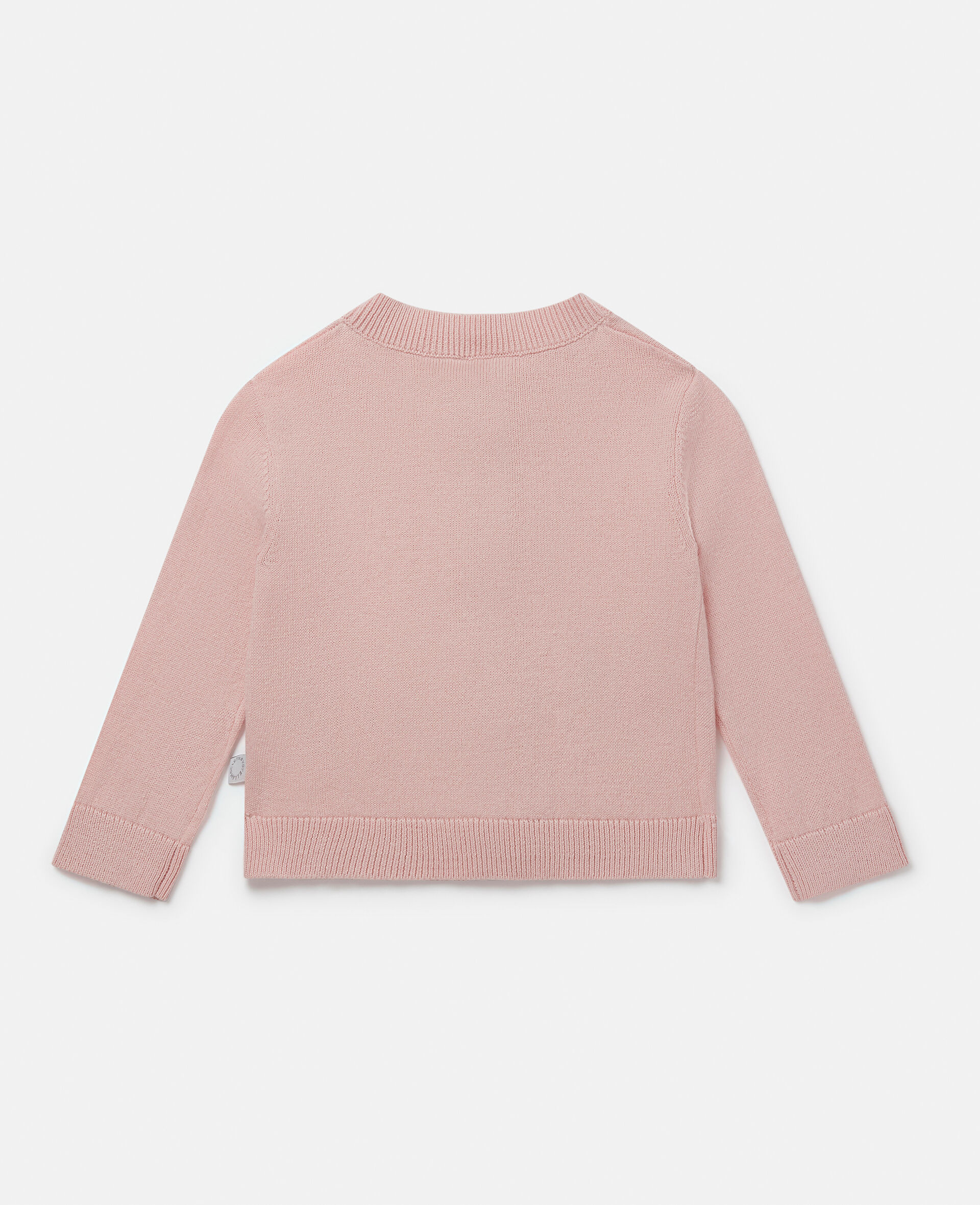 Lion Intarsia Knit Cardigan-Pink-large image number 2