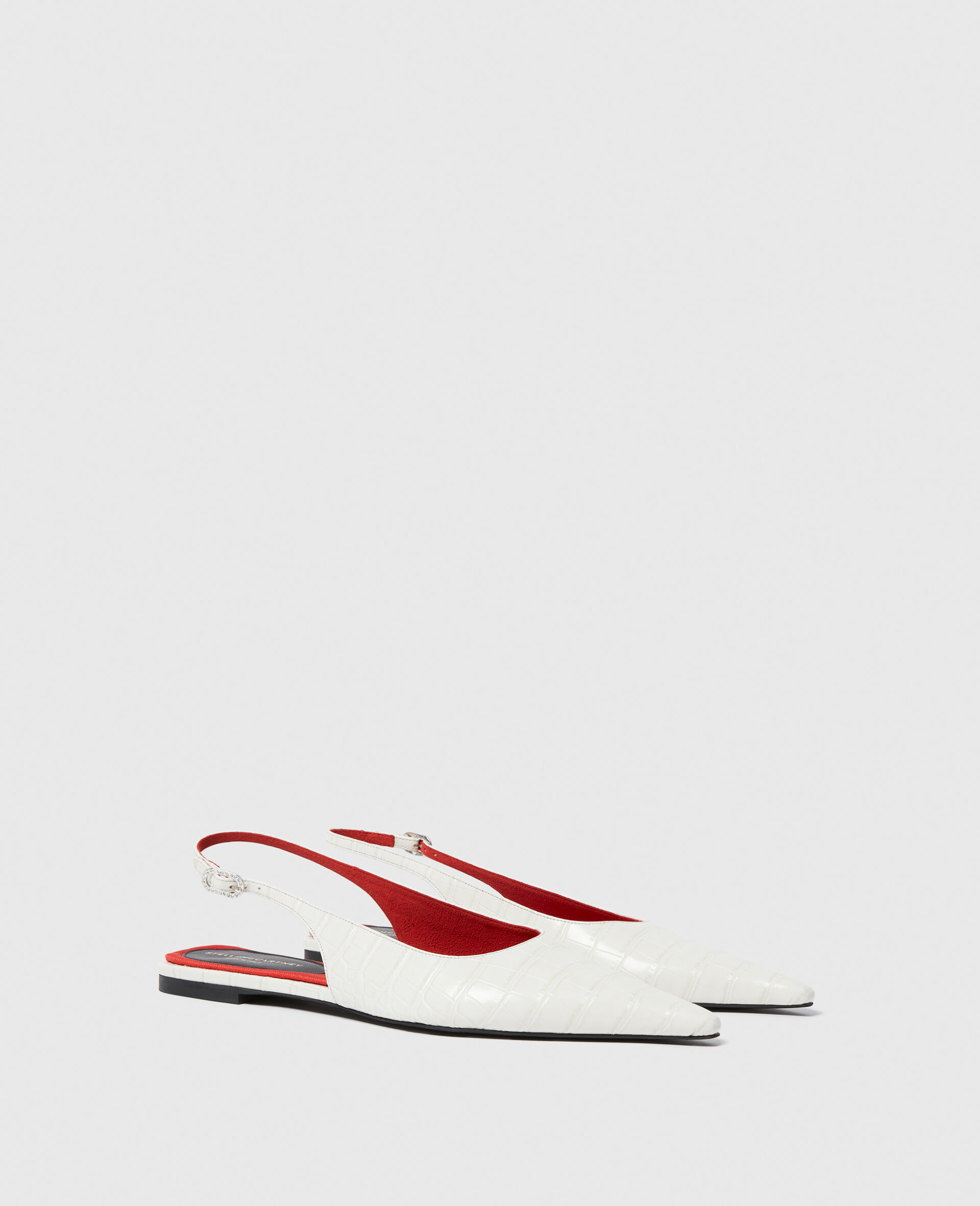Elsa Slingback Flats-White-large image number 1