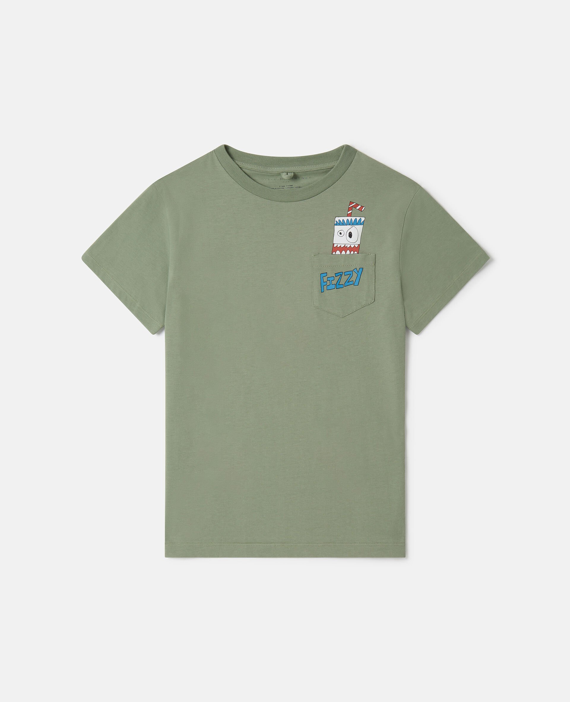 Fizzy Drink T-Shirt-Green-model