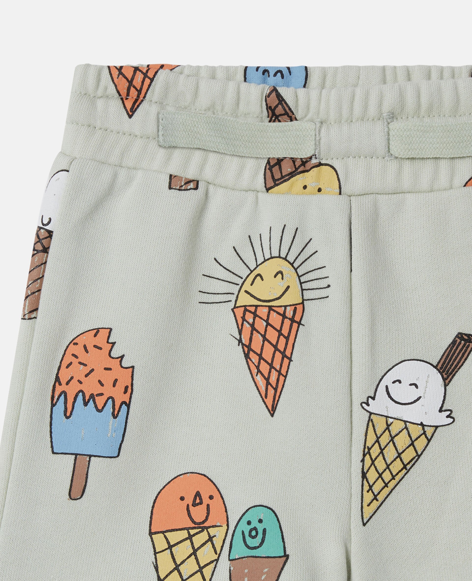 Ice Cream Print Shorts-Grey-large Ice Cream Print Shorts-Grey-large image number 1
