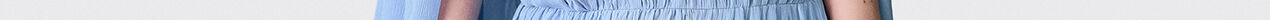 High-Neck Pleated Midi Dress-Blue-medium