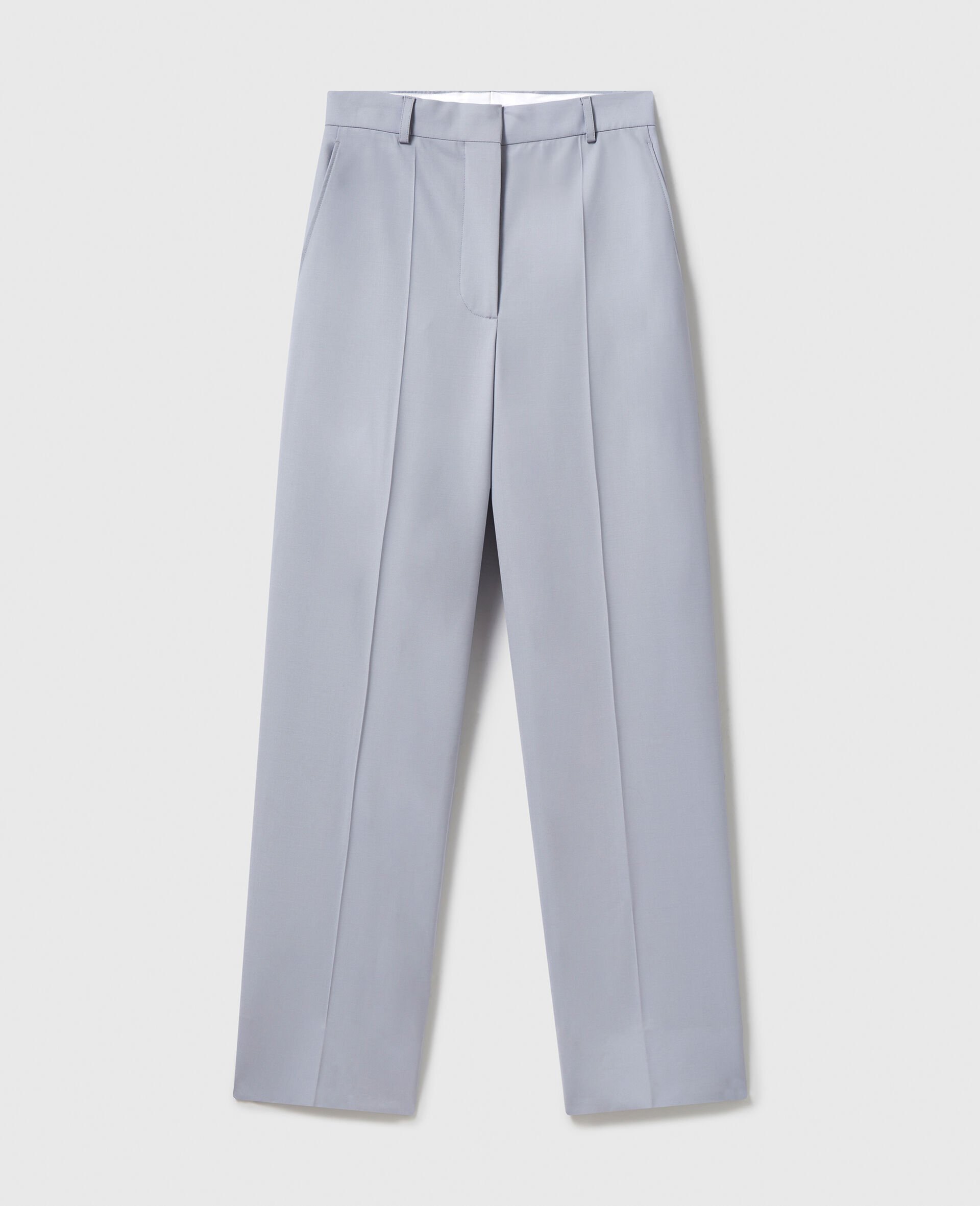 Low-Rise Straight-Leg Trousers-Blue-large image number 0