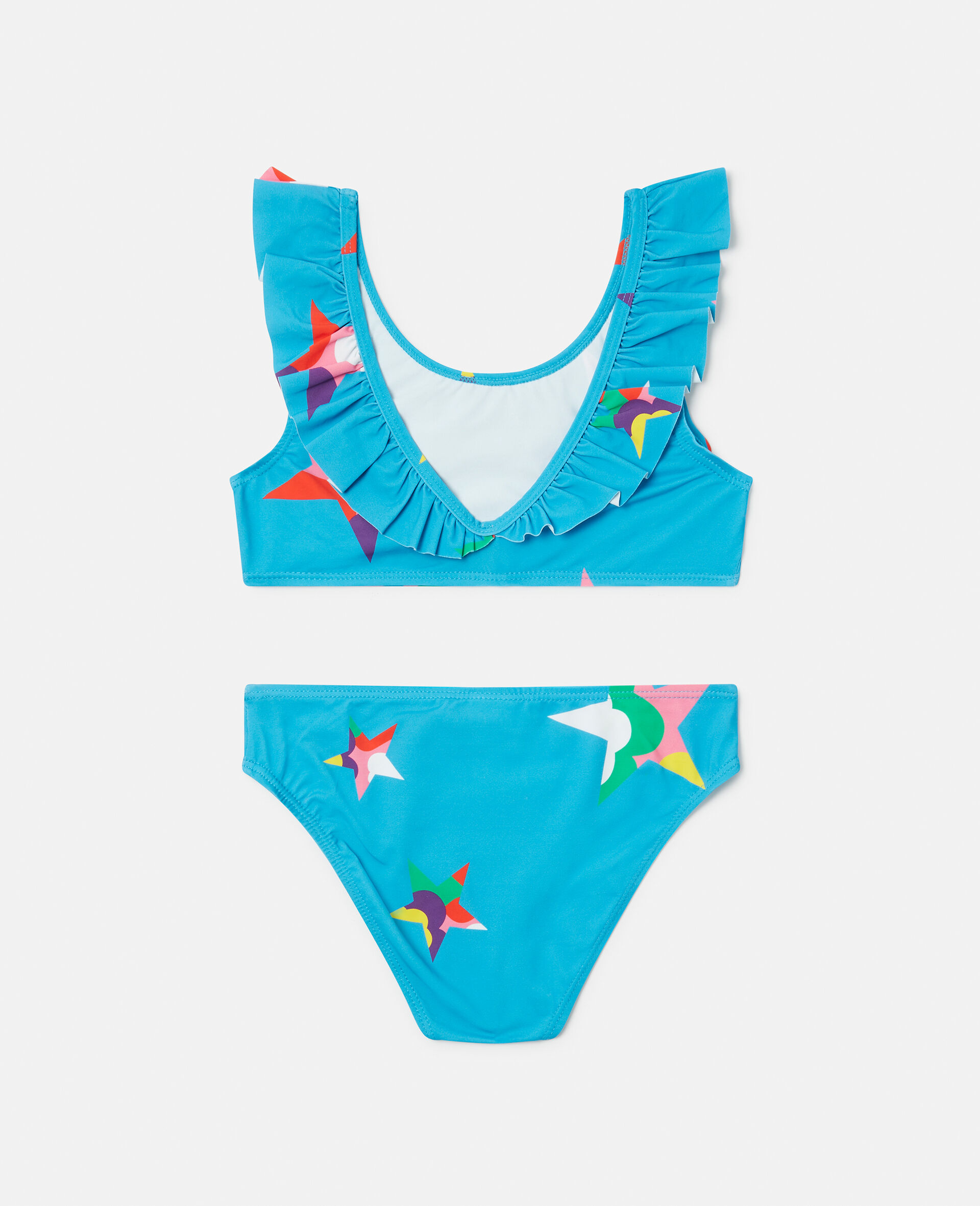 Star Print Ruffle Bikini-Multicolour-large image number 2