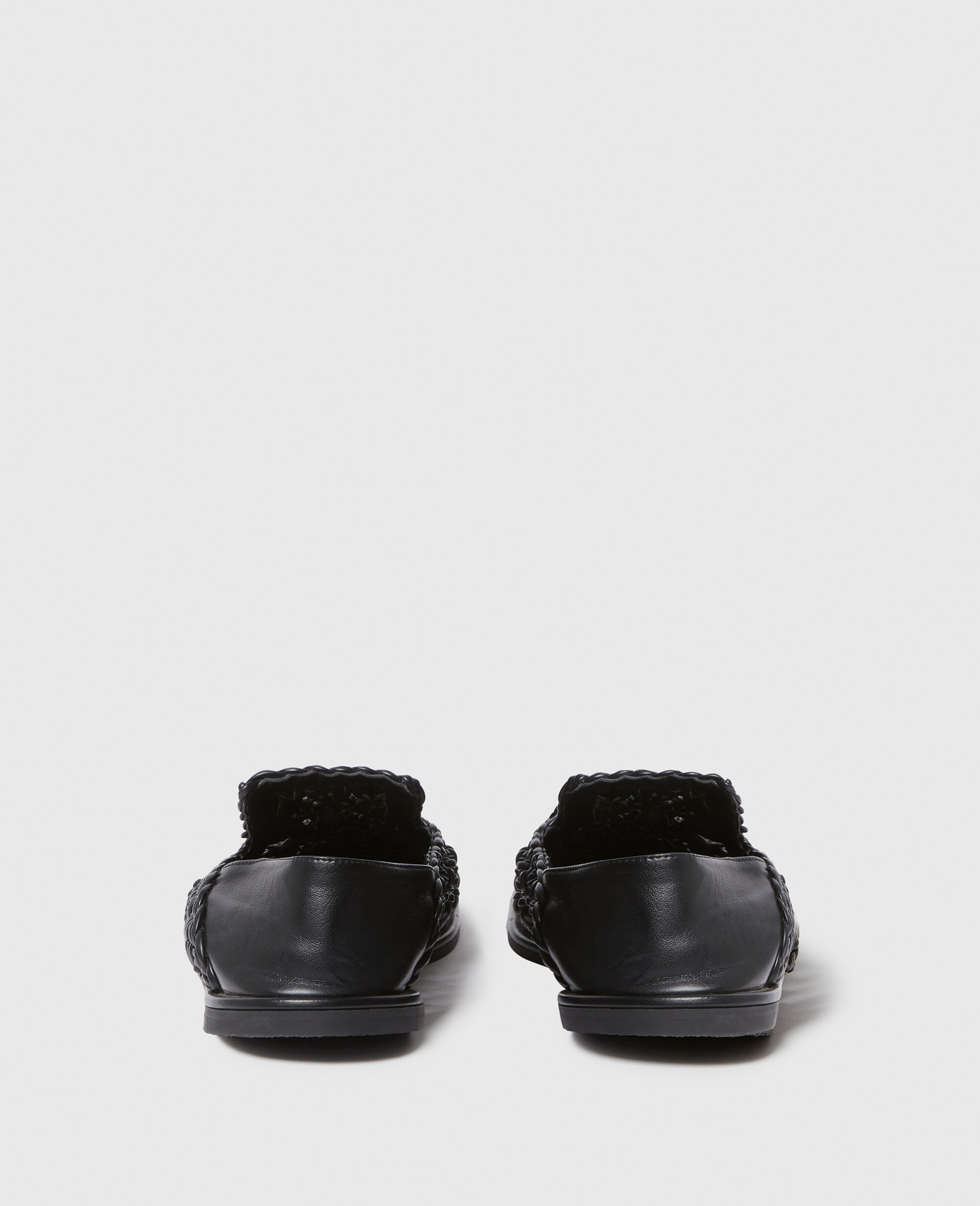 Women Black Ryder Woven Tassel Loafers | Stella McCartney US