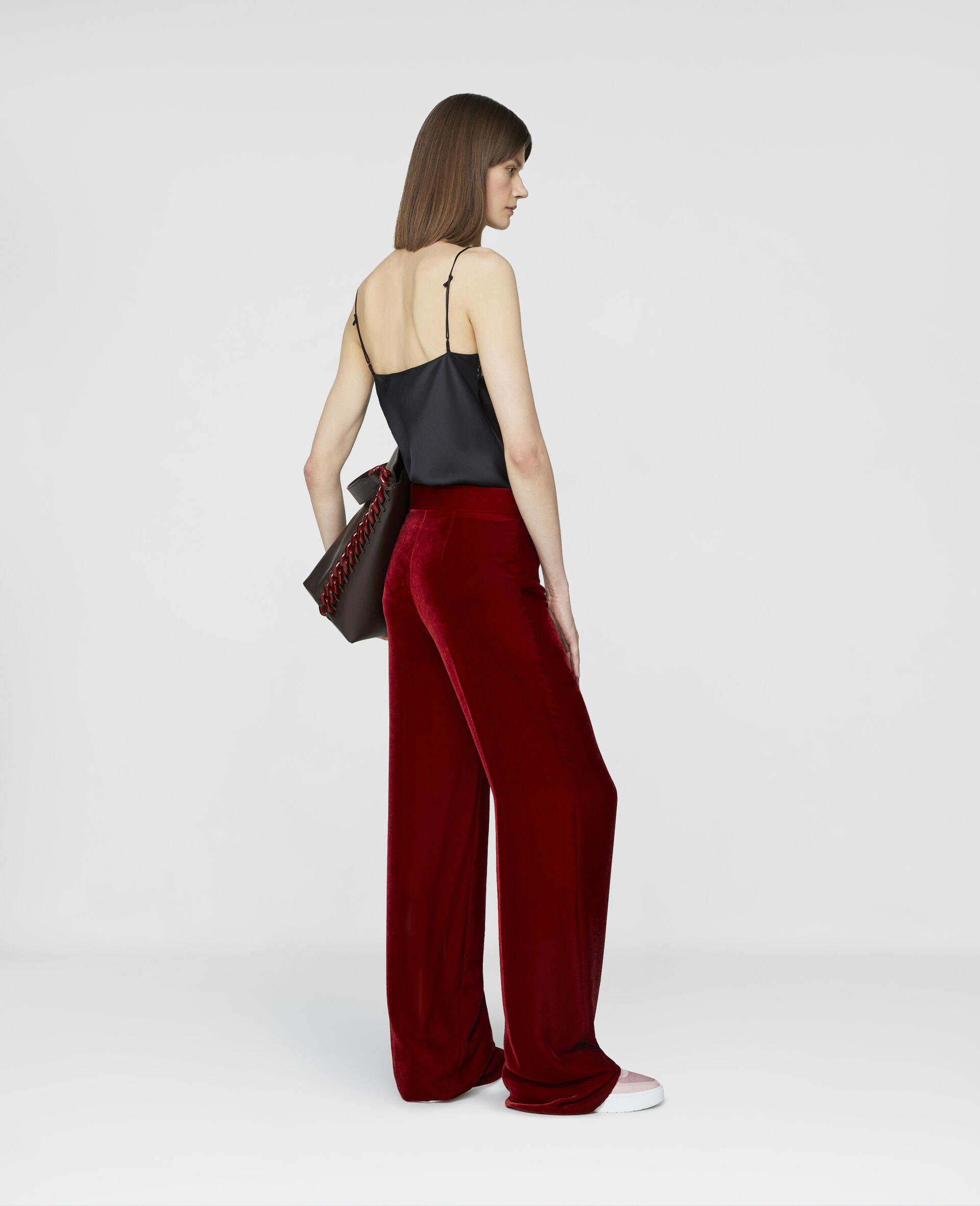 Pantalon tailleur droit-Rouge-large image number 2