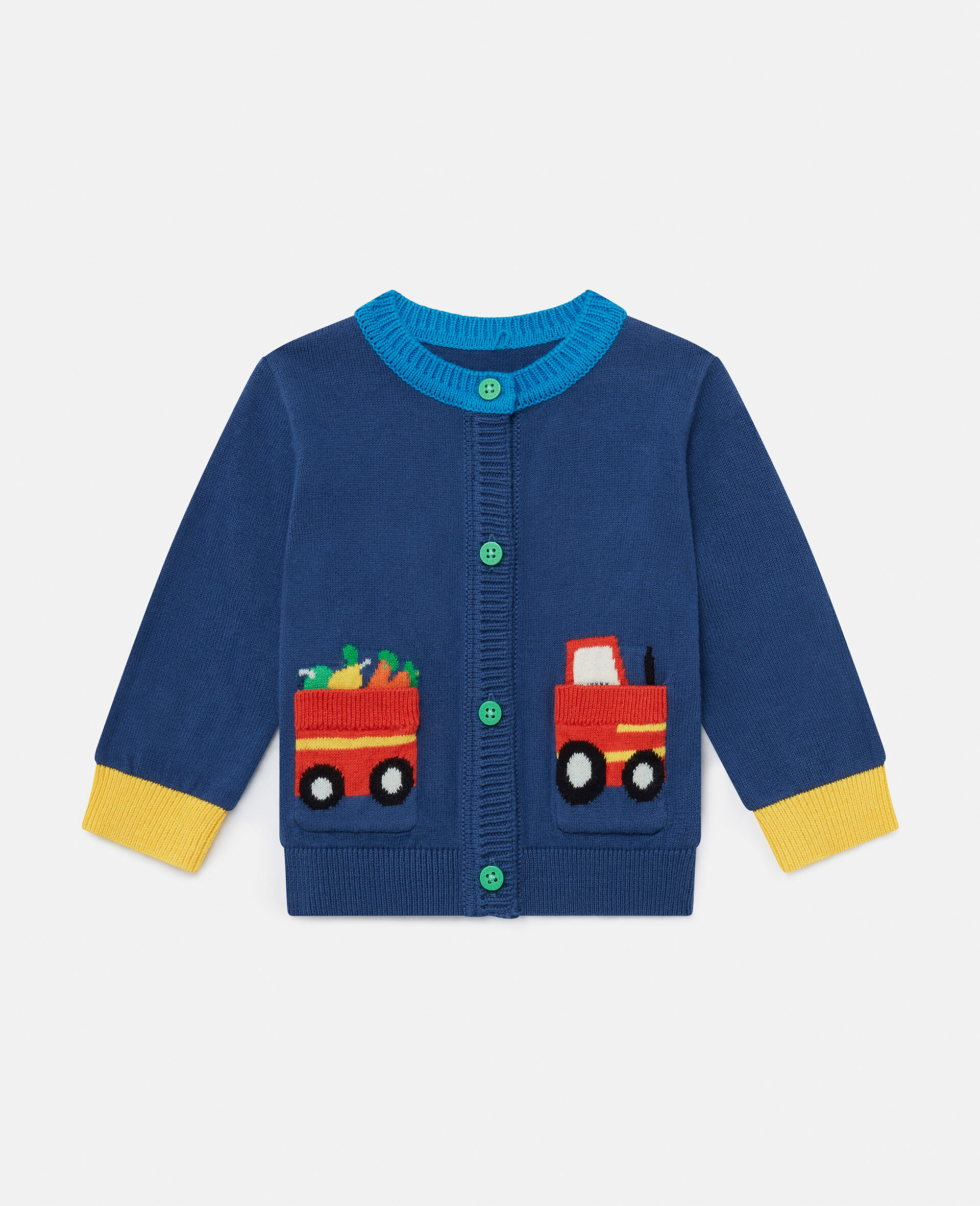 Farmyard Graphic Knitted Cardigan-Multicolour-large image number 0