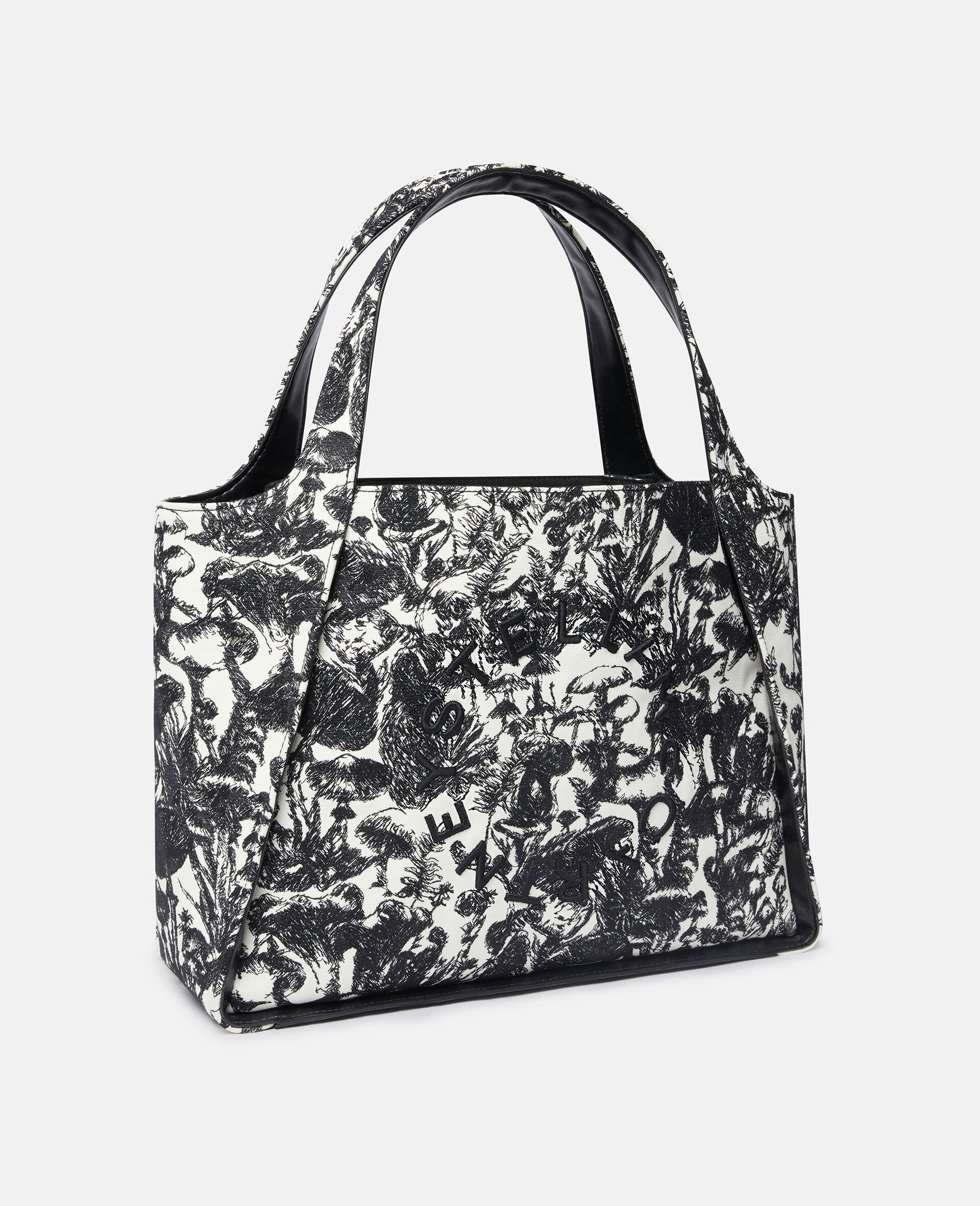 Logo Fungi Forest Toile de Jouy Tote Bag-Rot-large image number 1