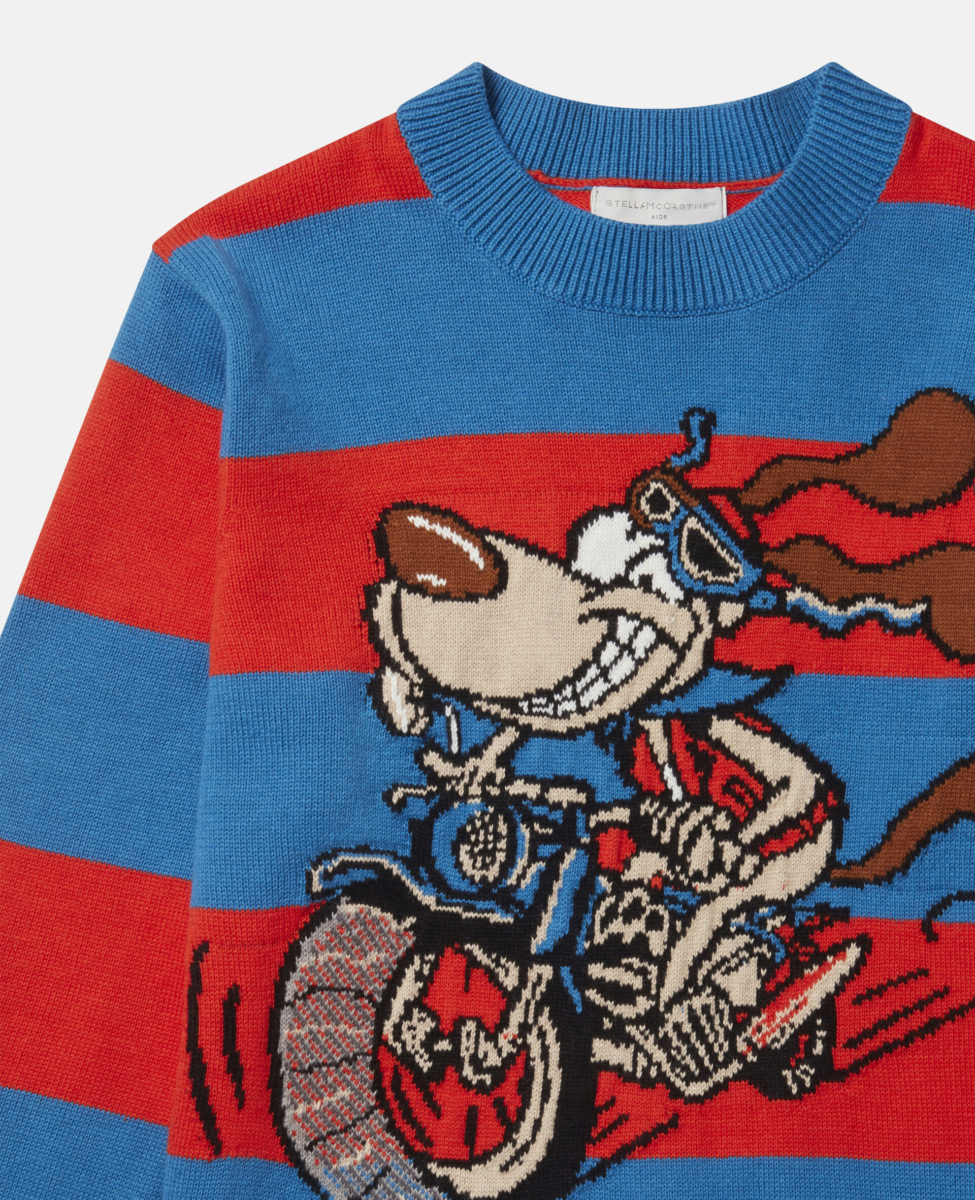 Crazy Dog Oversized Knit Intarsia Sweater-Multicolour-large image number 1