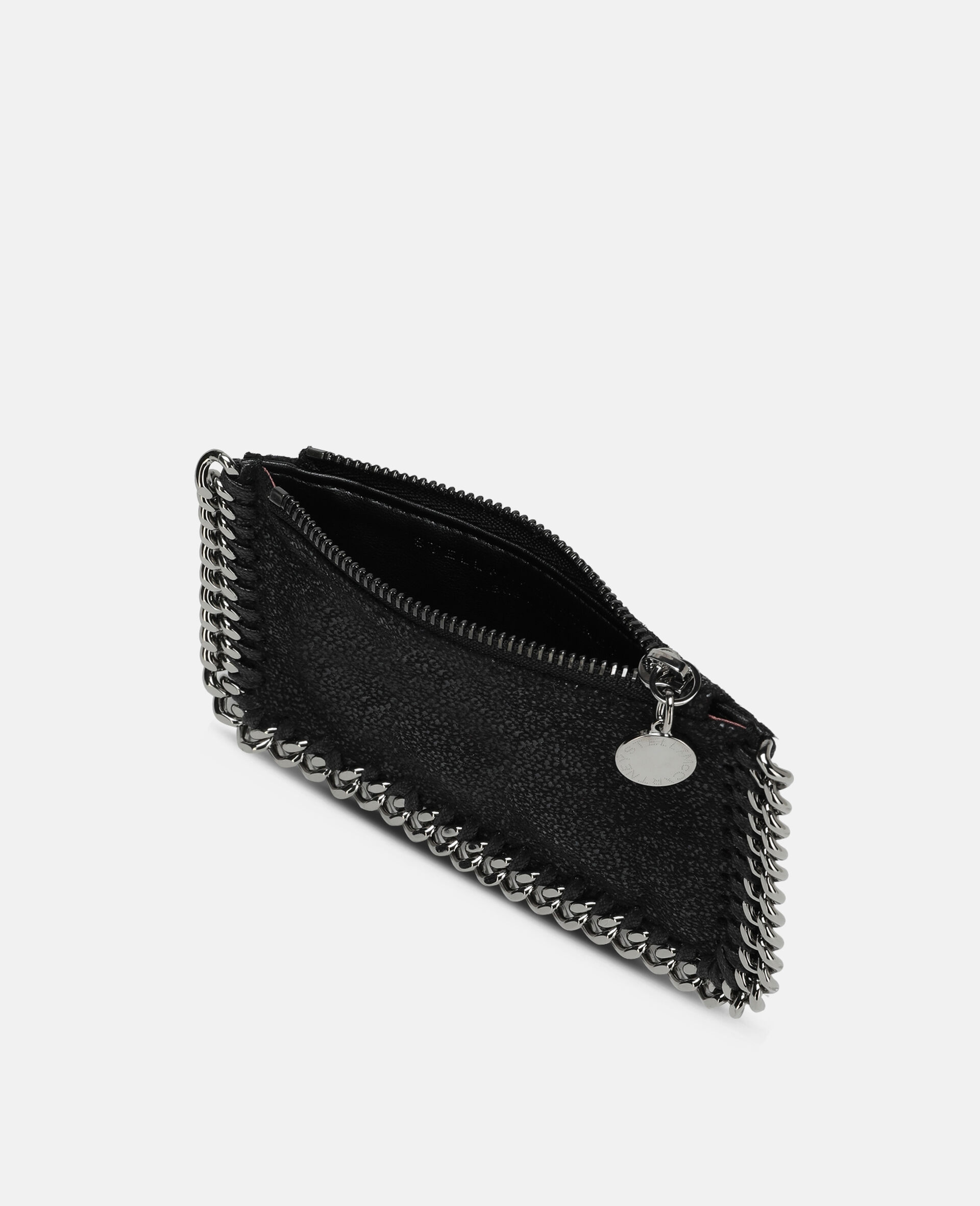 Women Black Falabella zipper Cardholder | Stella McCartney US