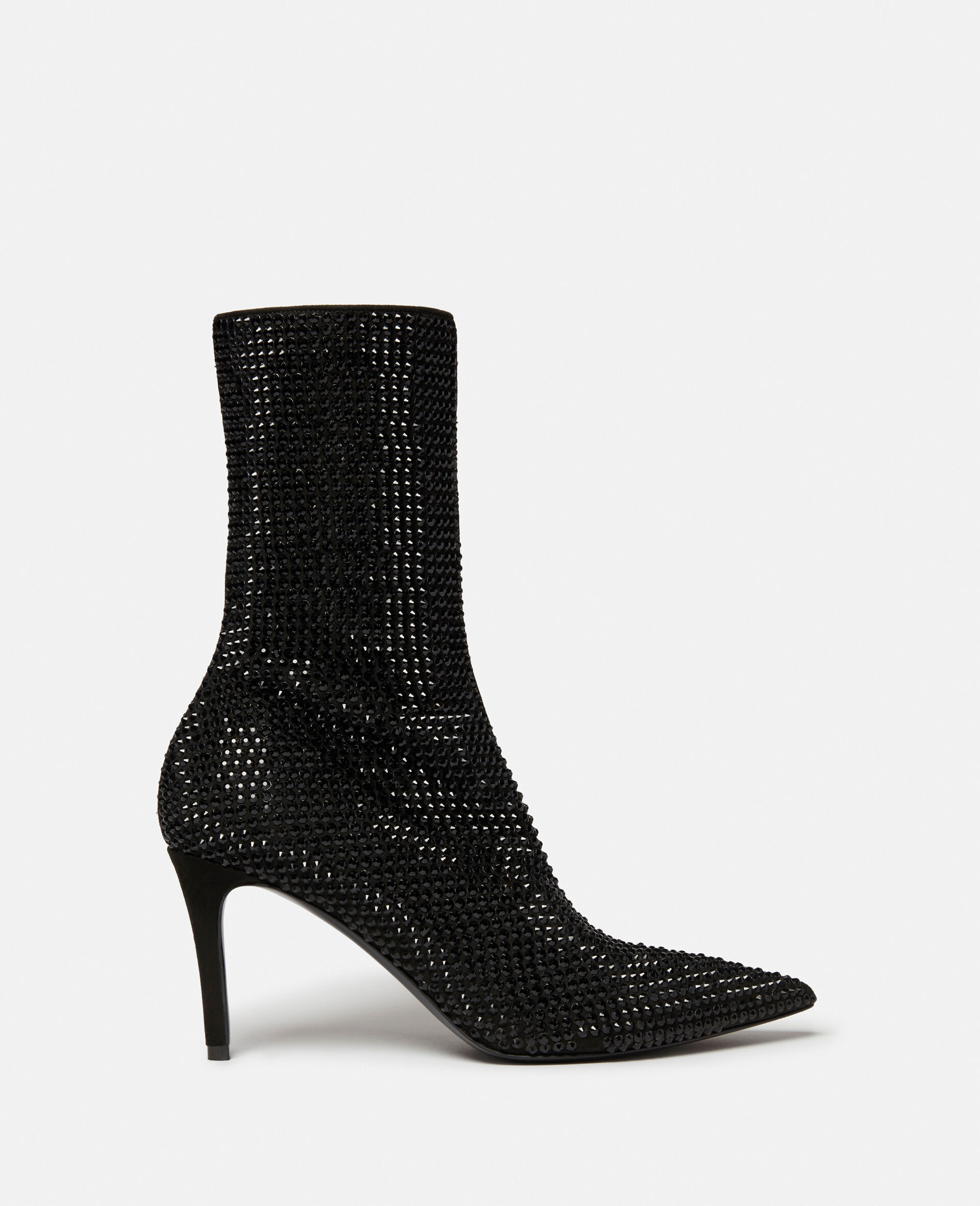 Stella Iconic Crystal Heeled Ankle Boots-Black-large image number 0
