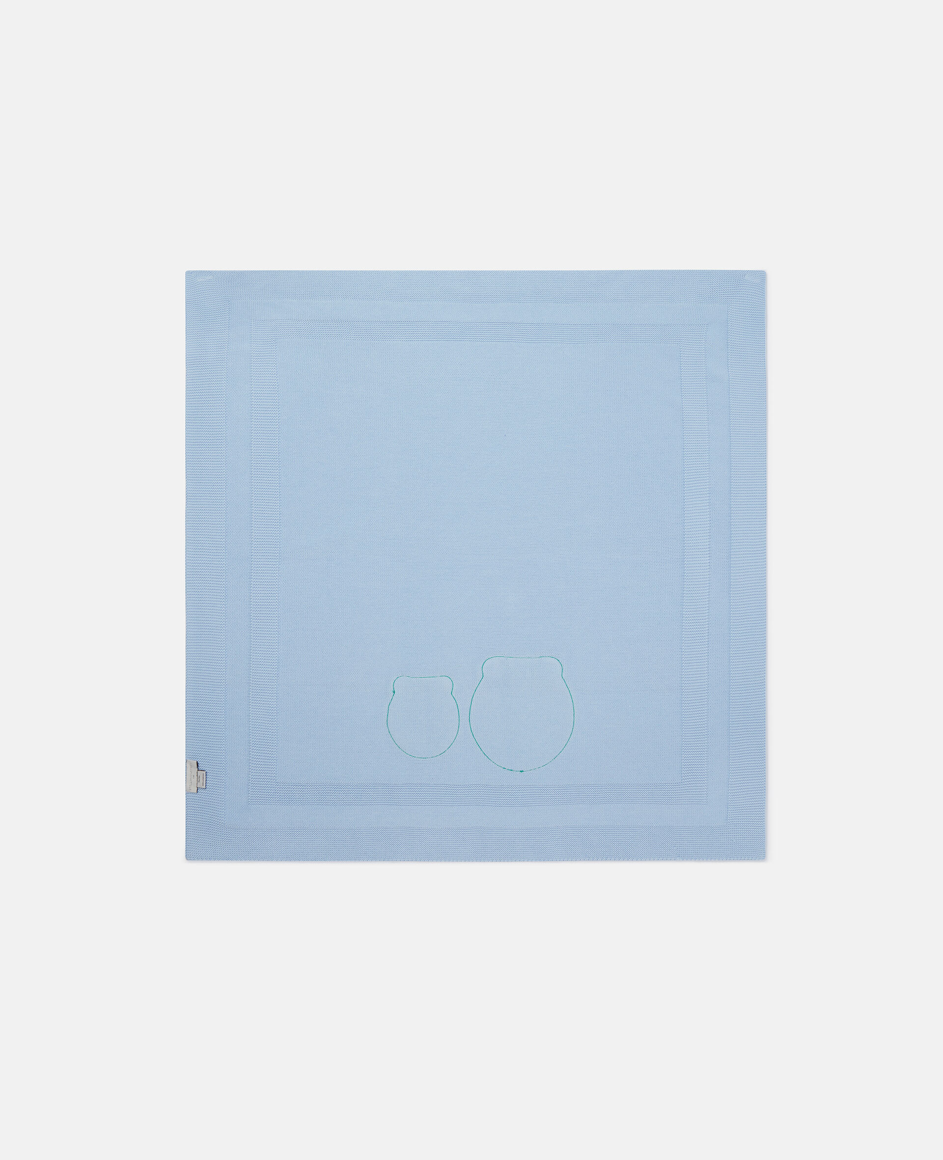 Frog Embroidered Blanket -Blue-large image number 1