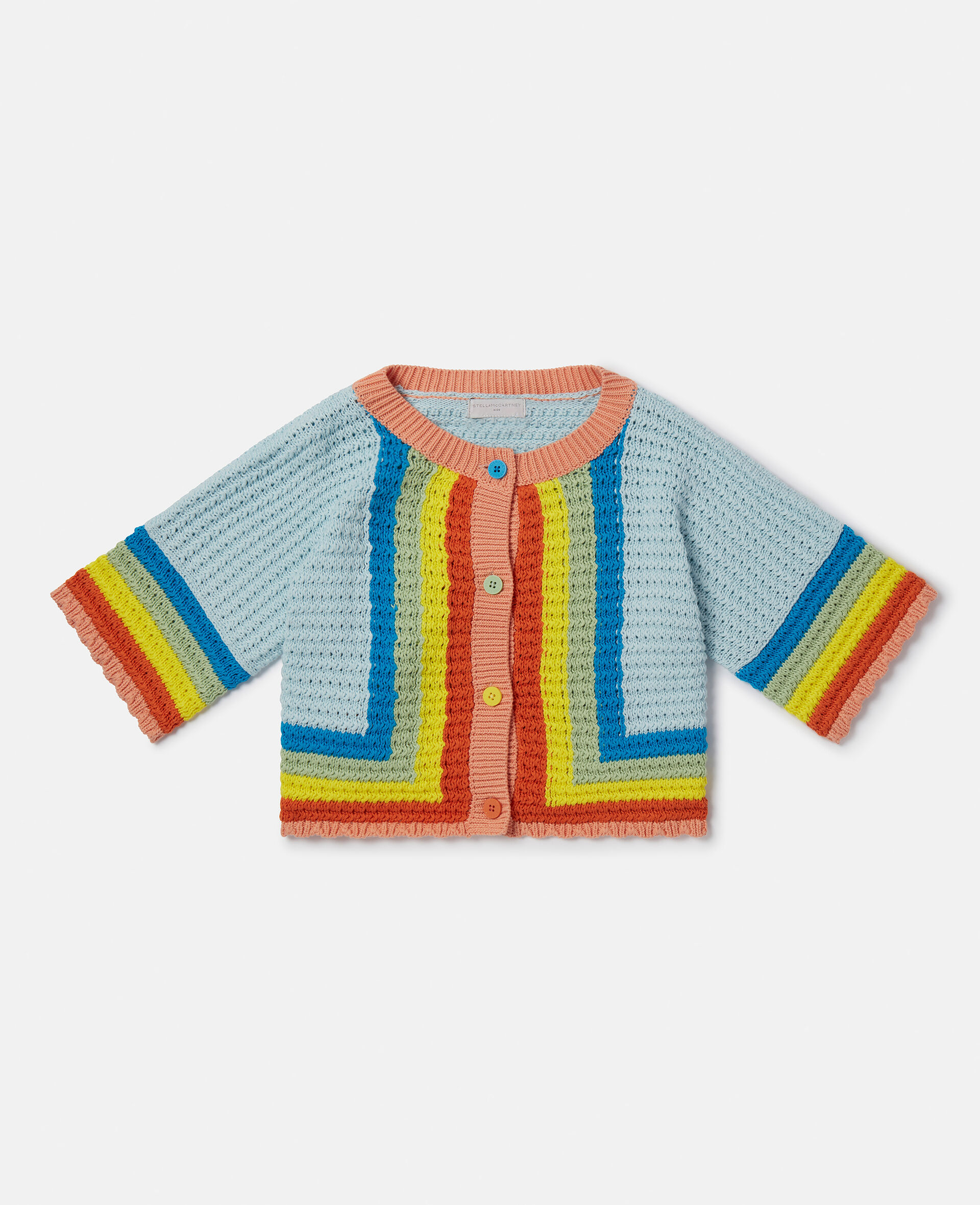 Rainbow Patchwork Cardigan-Multicolour-large image number 0