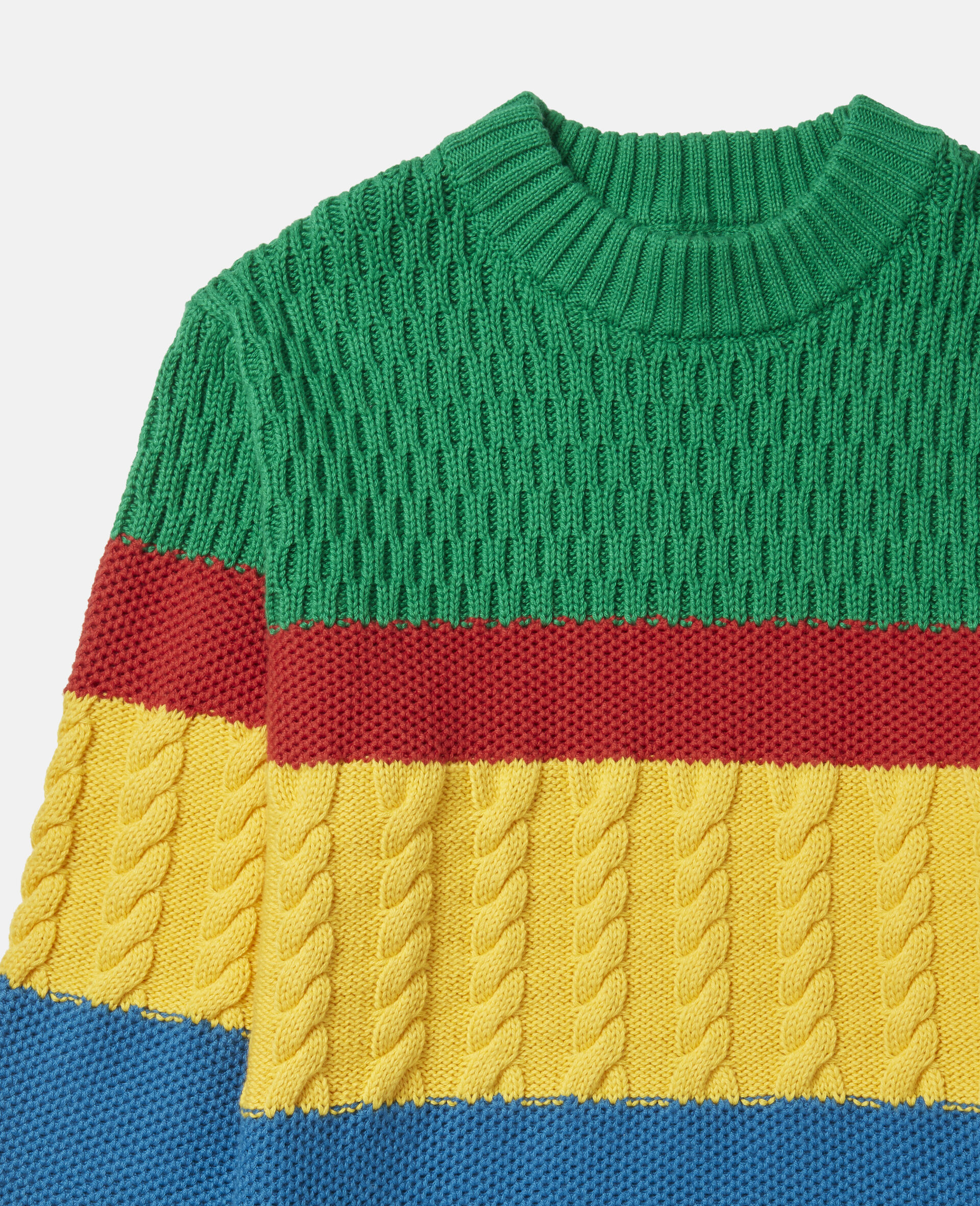 Colourblock Oversized Knit Jumper-Multicolour-large image number 1