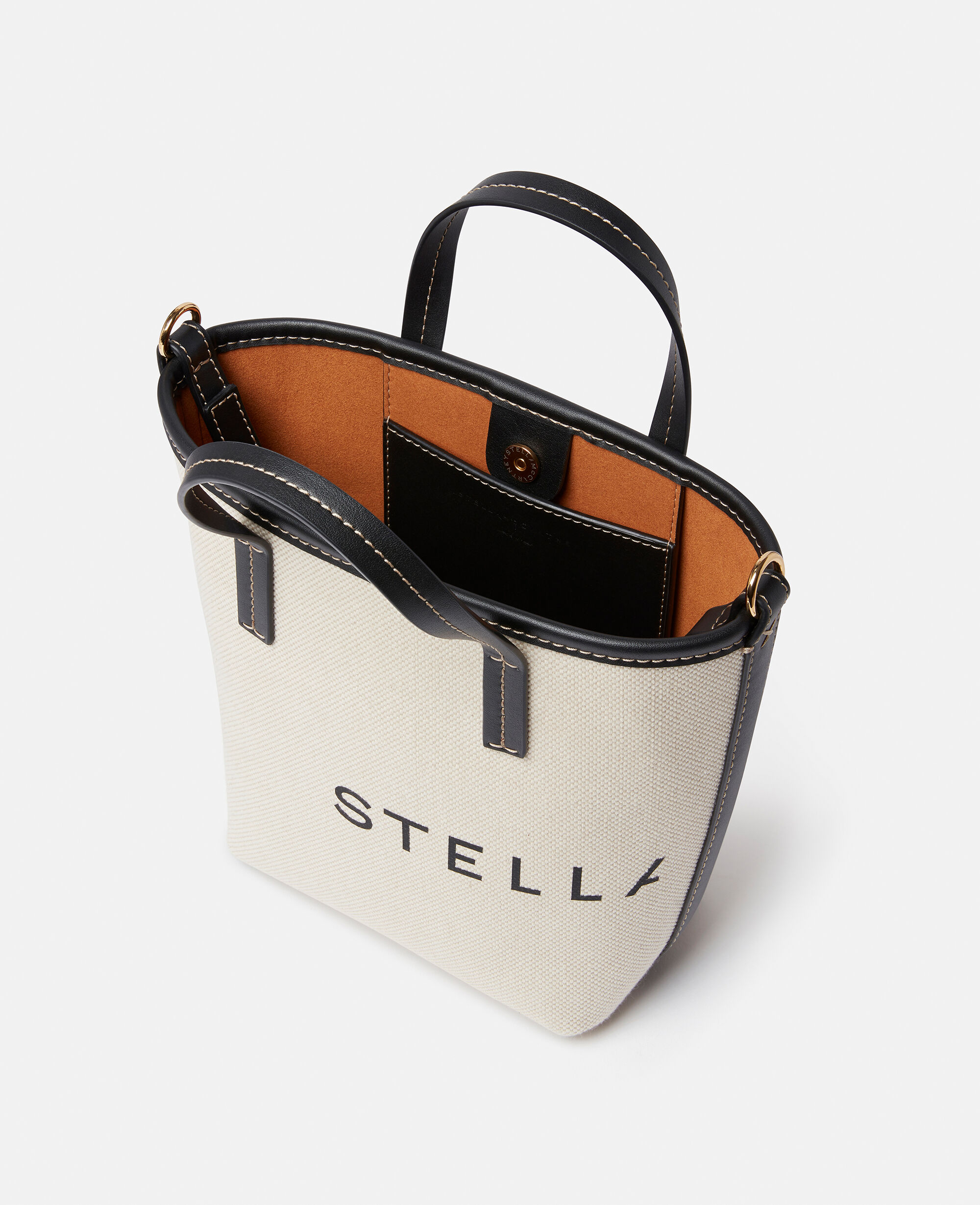 【激安通販オンラインショップ】 Women Stella | Bag Tote Crossbody Canvas Logo cream Ecru ハンドバッグ
