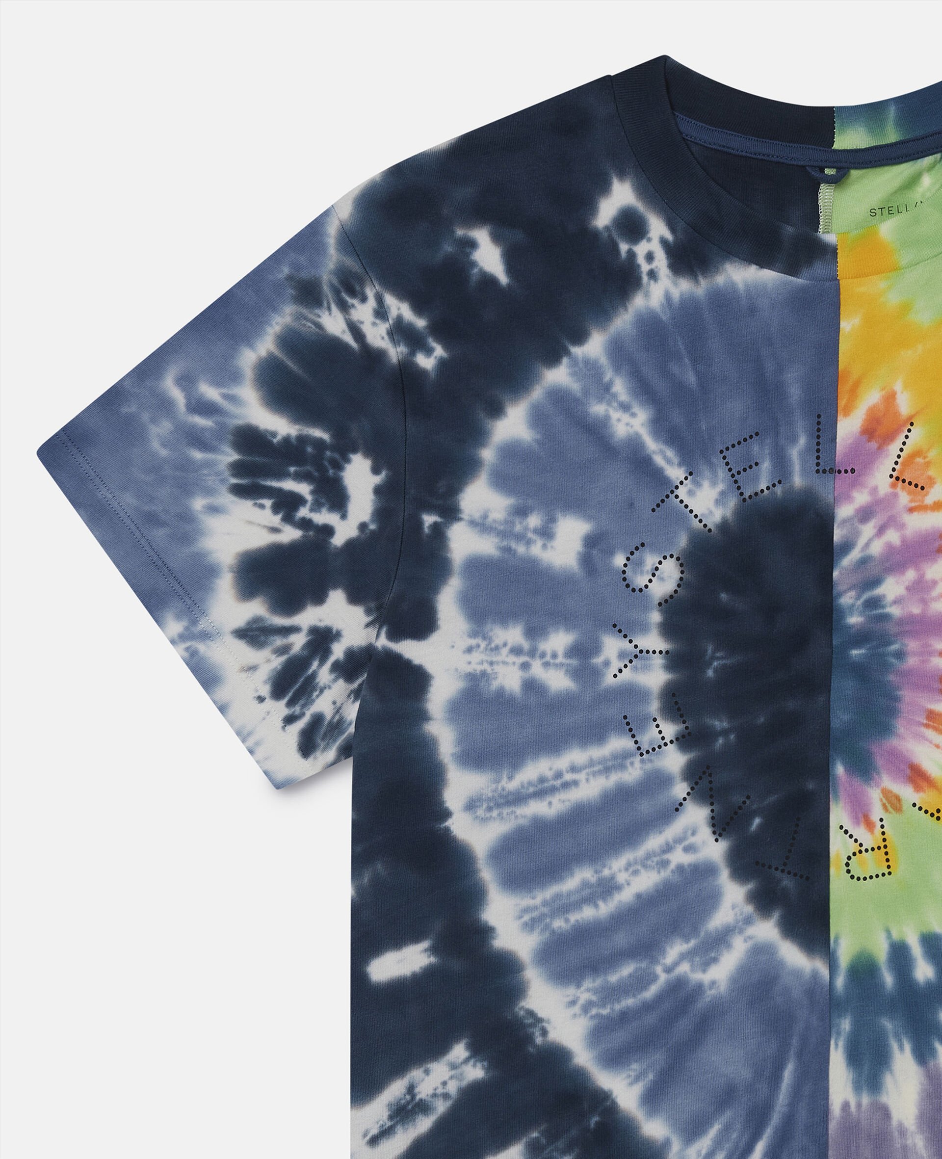 Tie-Dye Graphic T-Shirt Dress-Multicolour-large image number 1