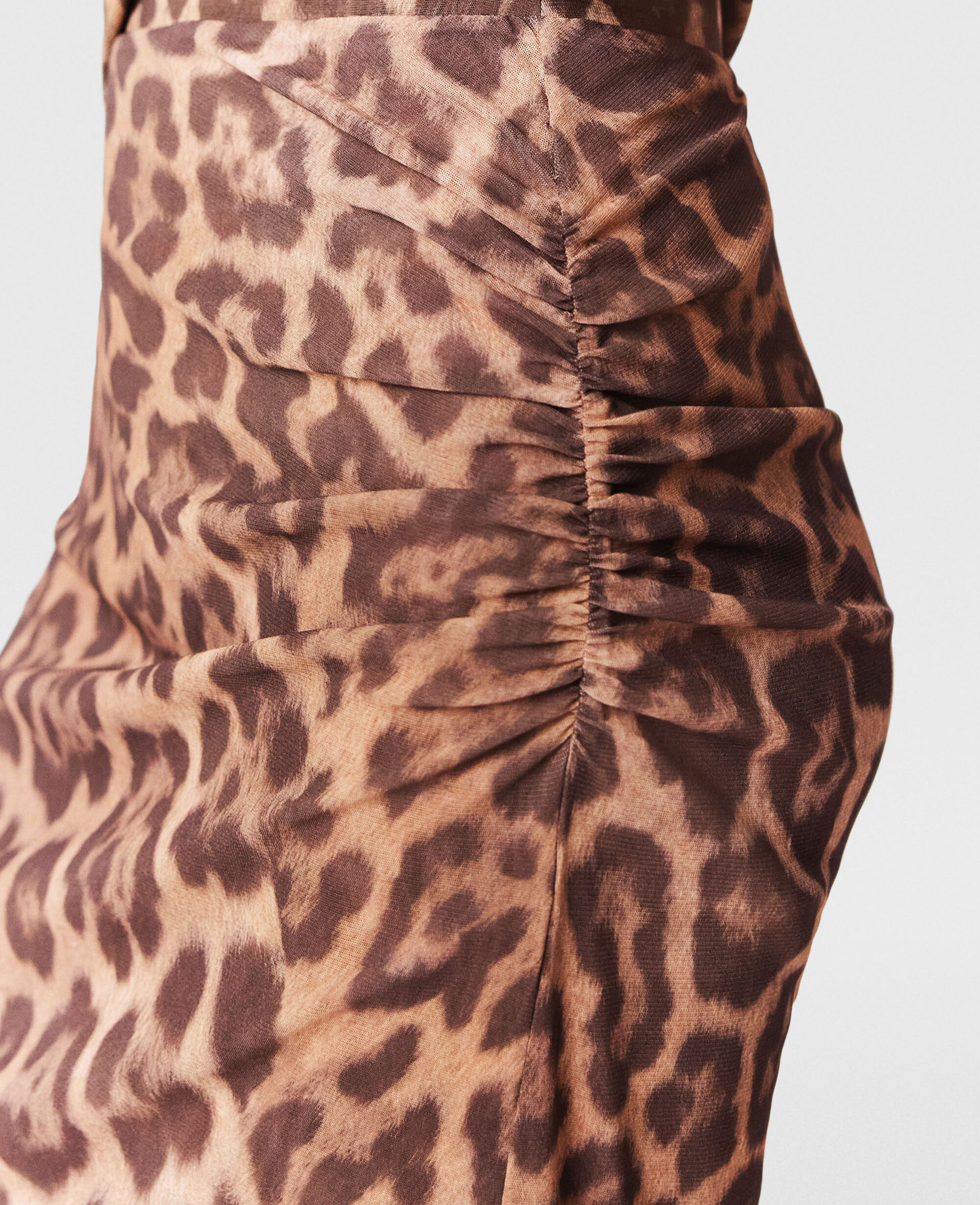 Women レオパードプリント Leopard Mid-Rise Midi Skirt