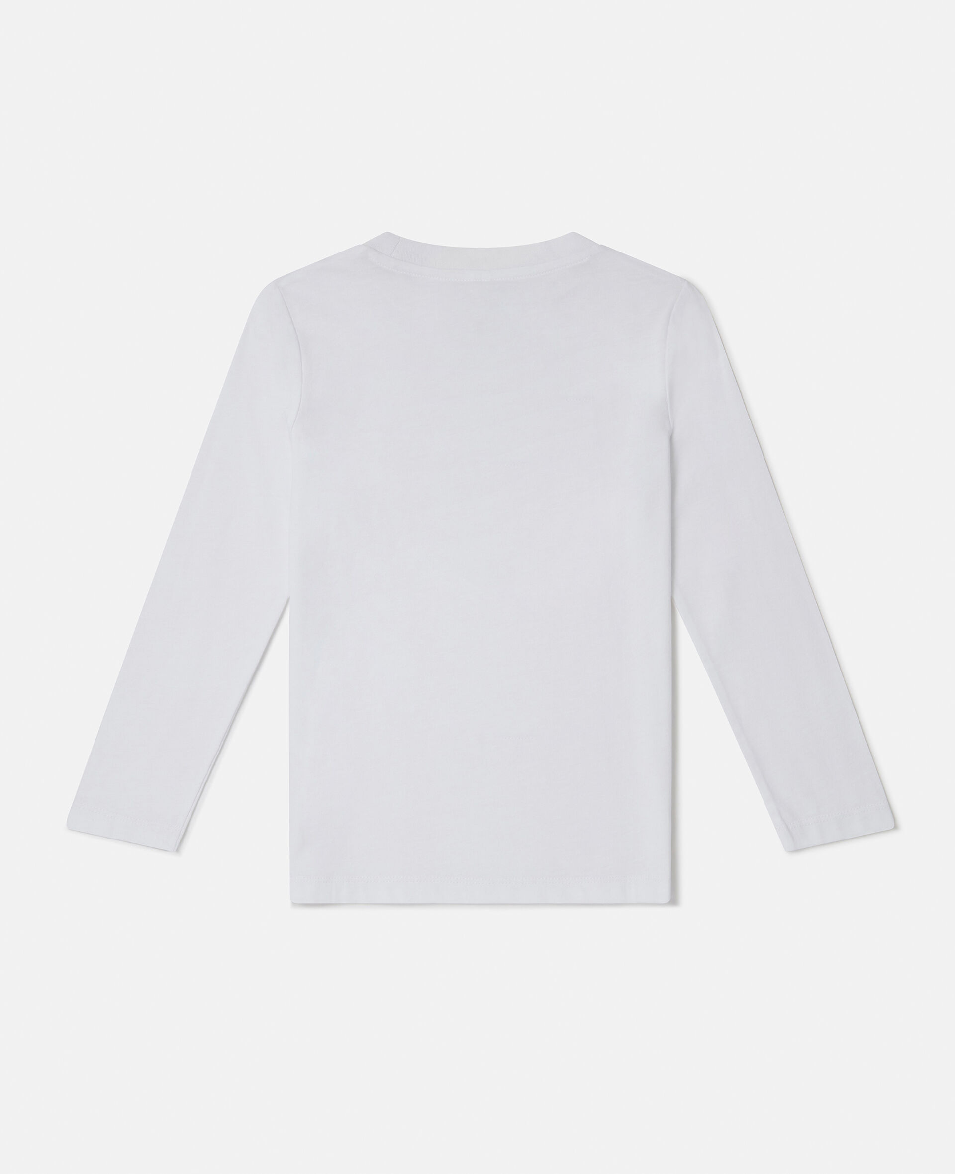 Spooky Cat Logo Long-Sleeve T-Shirt-White-large image number 2