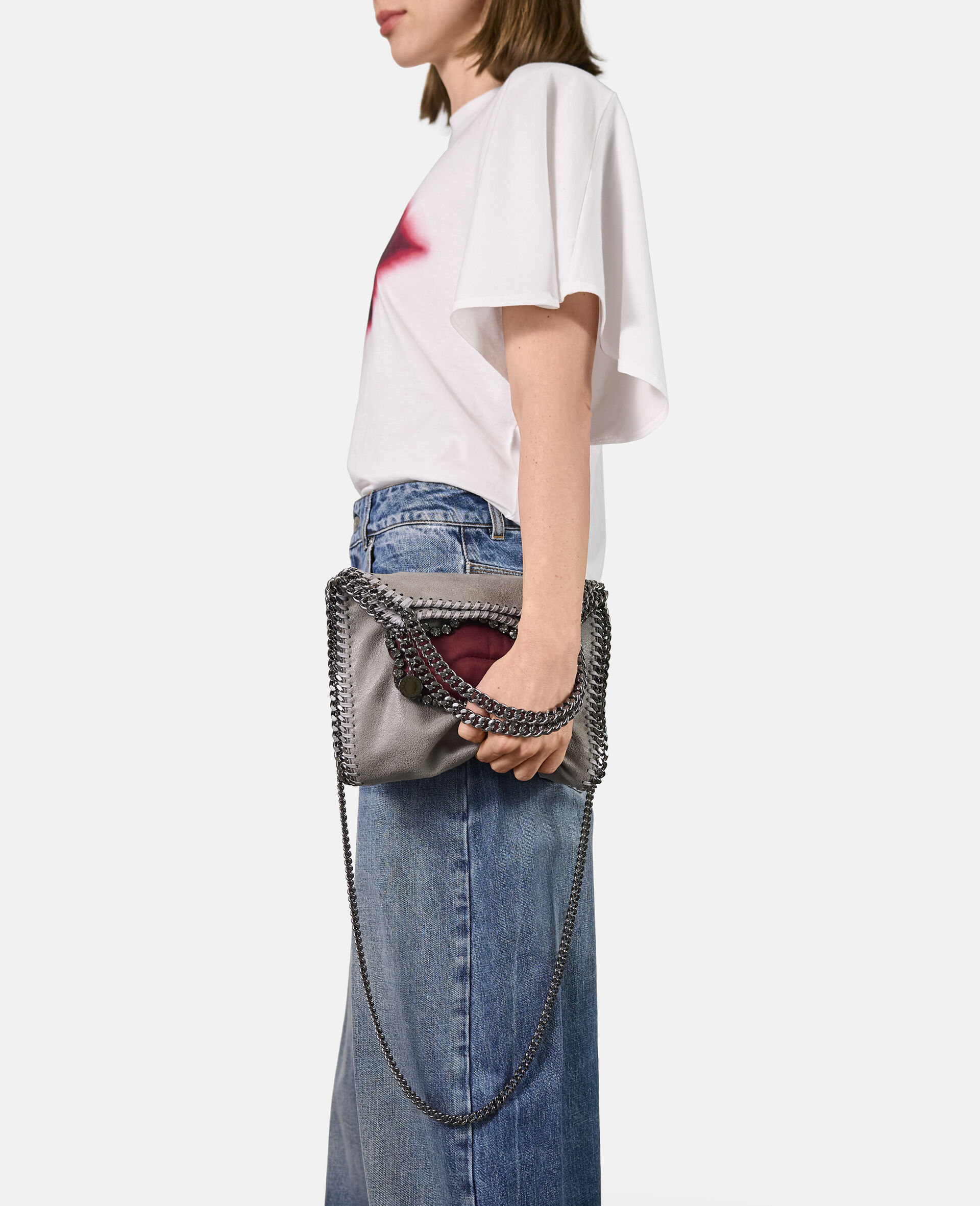 Mini cabas Falabella Lips-Gris-large image number 2